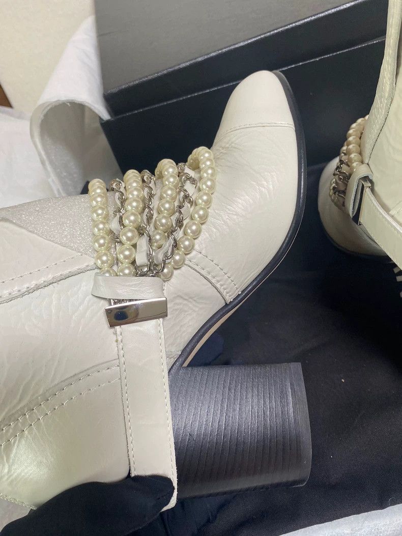 Chanel Chanel Pearl Chain High Heel Booties -2505 Size US 9.5 / EU 42-43 - 8 Thumbnail