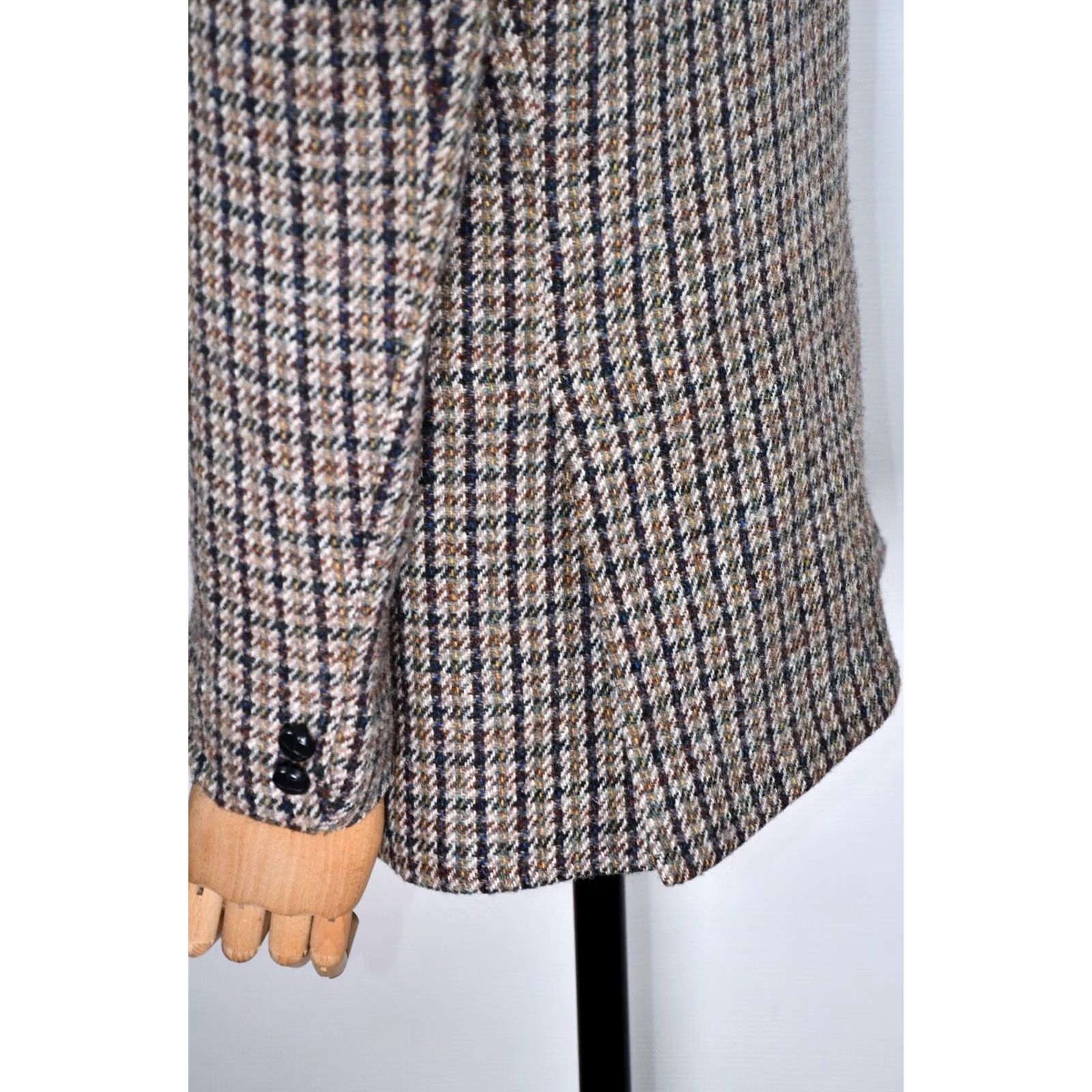Harris Tweed Harris Tweed Blazer Shirt England Houndstooth Men's Wool 40" 18 Multicolor Chest 22" Very Good Pattern 80s/90s Mens Size 48R - 5 Thumbnail