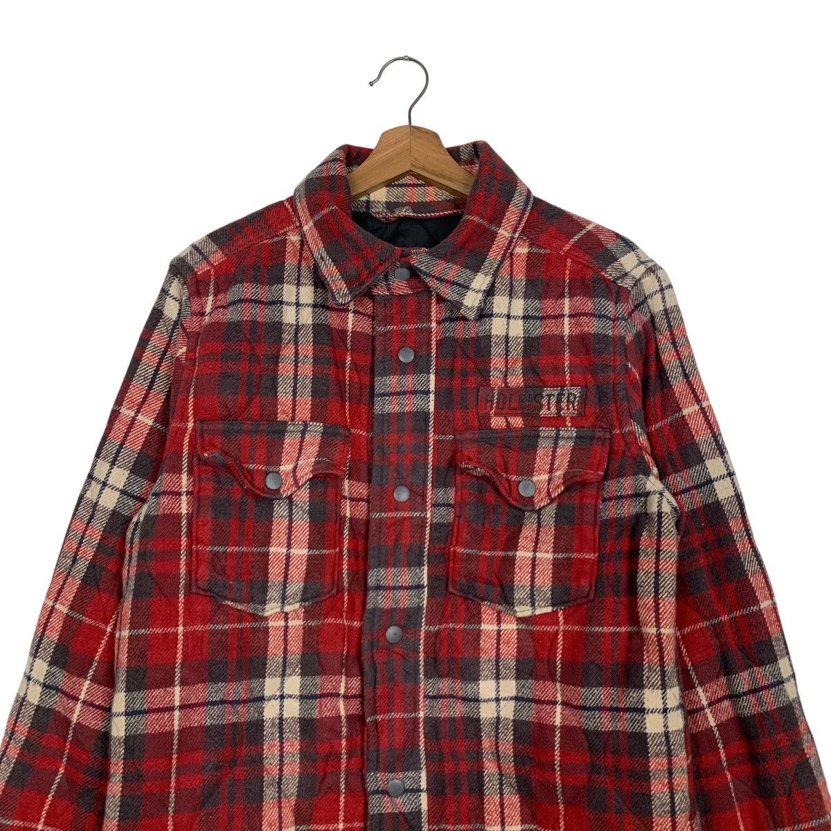 Hollister HOLLISTER CARLSBAD Red Plaid Warm Flannel Jacket #2716-C122 Size US M / EU 48-50 / 2 - 2 Thumbnail