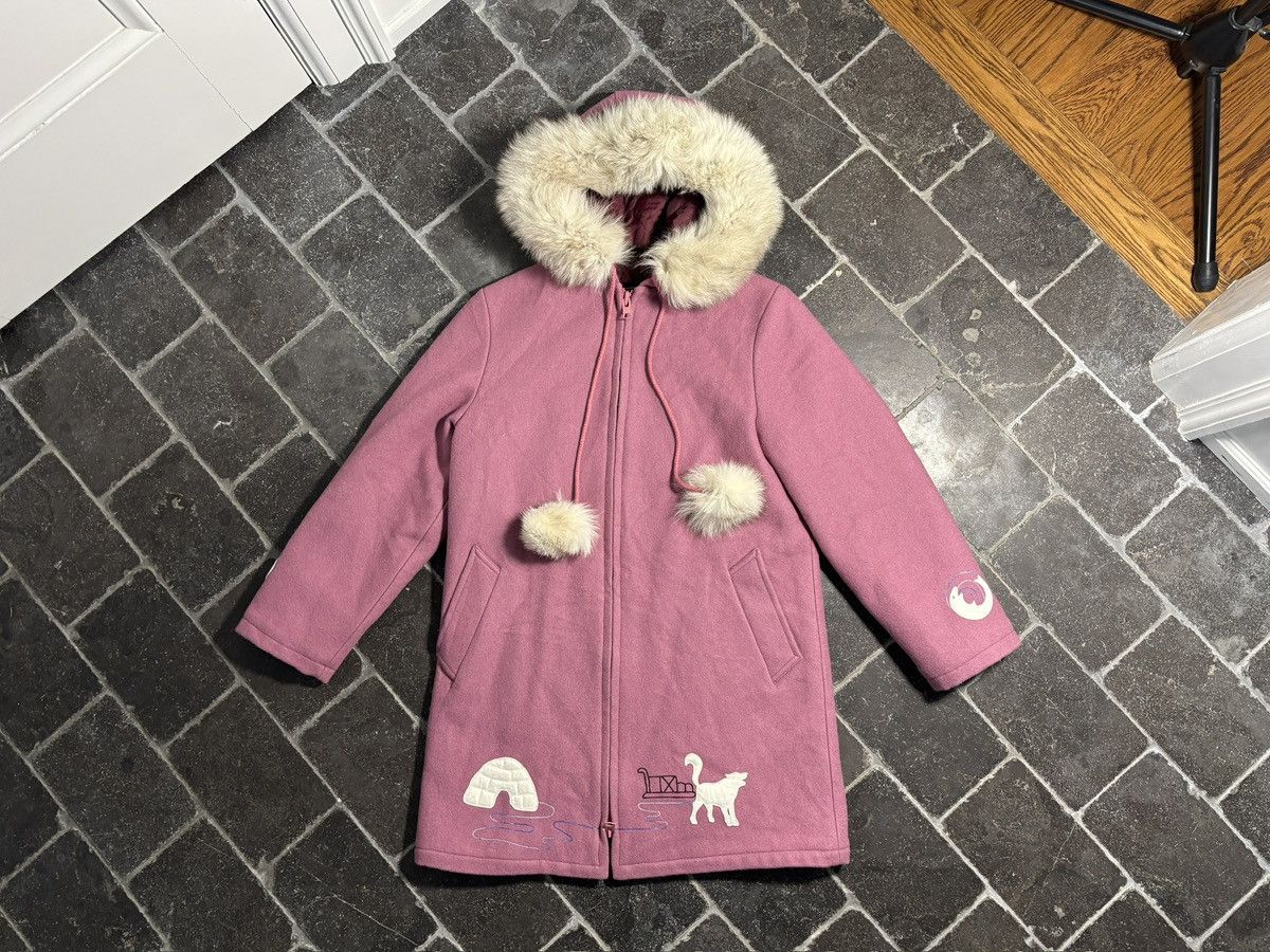 Vintage Vintage Duffle Coat Wool Eskimo Inuit Embroidered Indegenous Size US XS / EU 42 / 0 - 19 Thumbnail