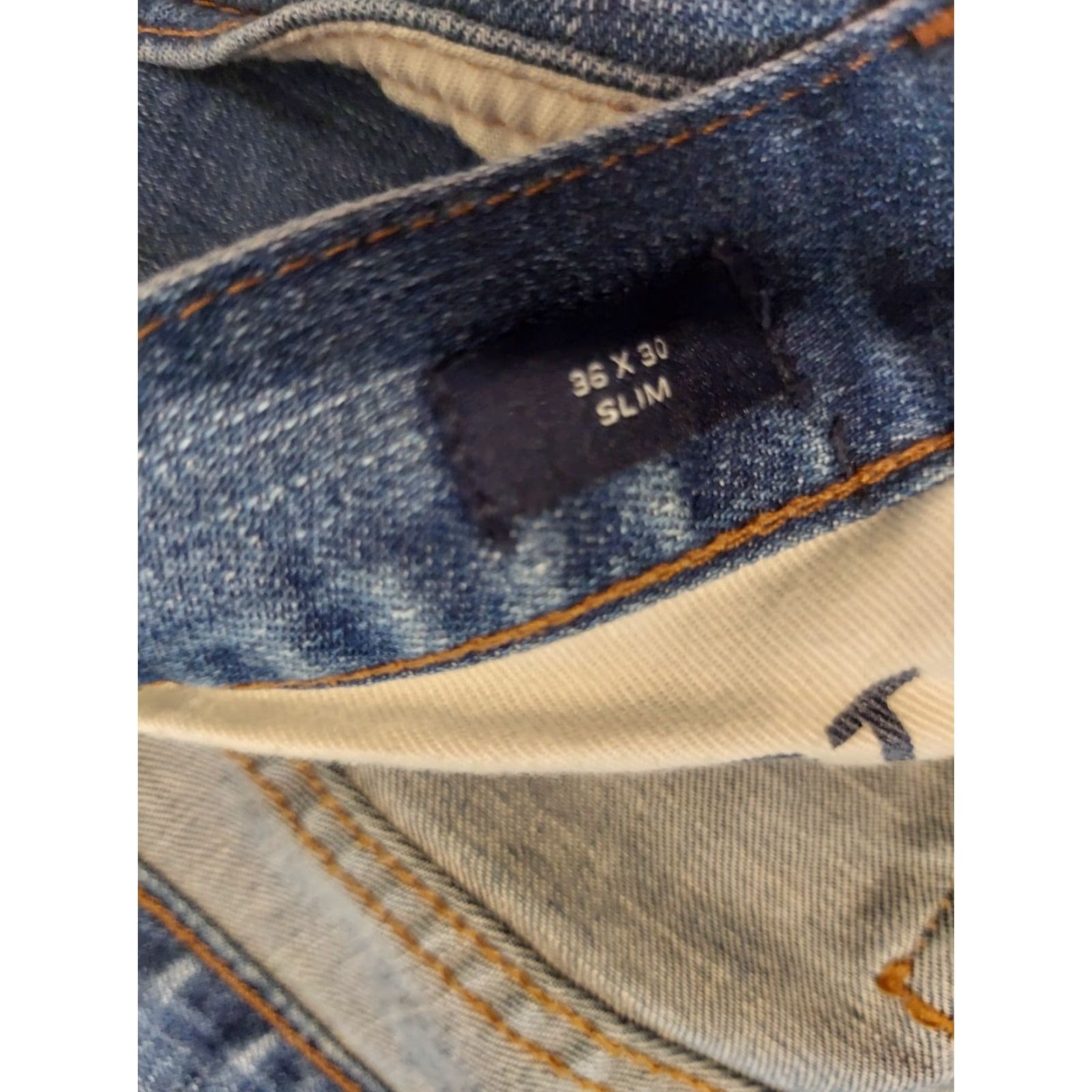 Gap Mens Gap Jeans Slim Straight 36x30 38x30 Denim Stretch Blue 36 Mens Jeans Slim Straight Stretch Denim Size 36 Inseam 30 Size US 36 / EU 52 - 7 Thumbnail