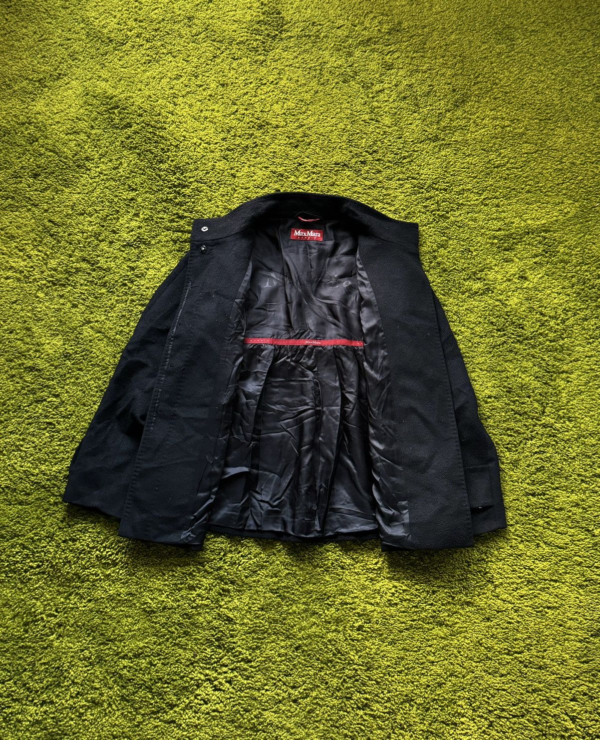Max Mara × Weekend Max Mara Max Mara studio 100% wool cropped coat jacket Size L / US 10 / IT 46 - 2 Thumbnail