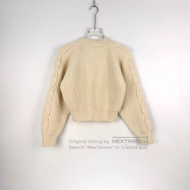 Hermes Hermes Ivory Vertical Stripe Cashmere Cotton Sweater Size XS / US 0-2 / IT 36-38 - 4 Thumbnail