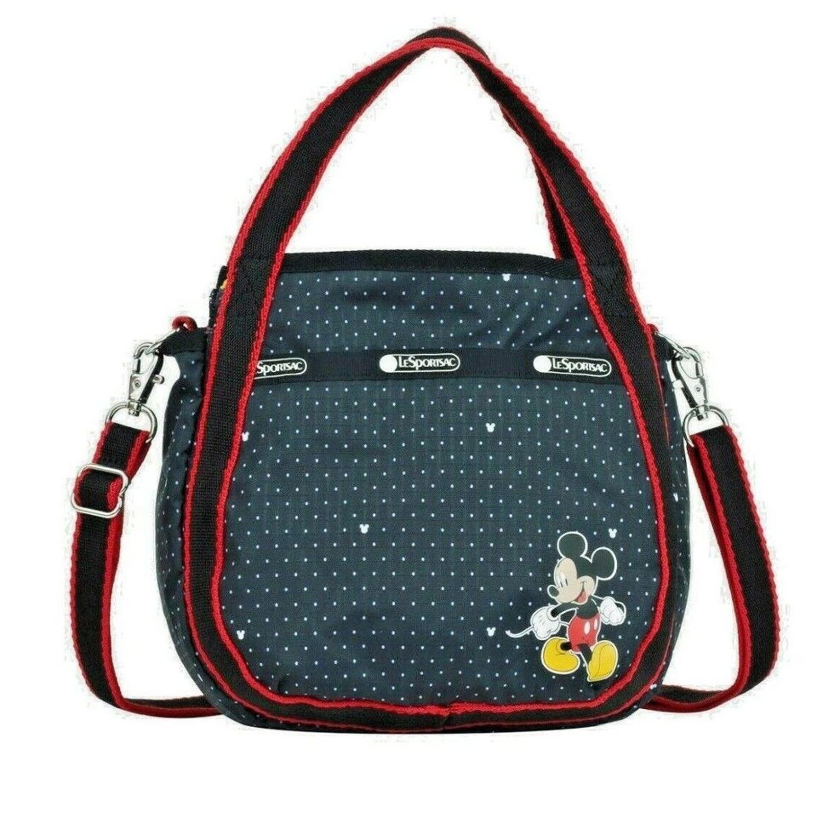 image of Lesportsac X Disney Mickey Dot Small Jenni Bag Limited Ed in Black, Women's