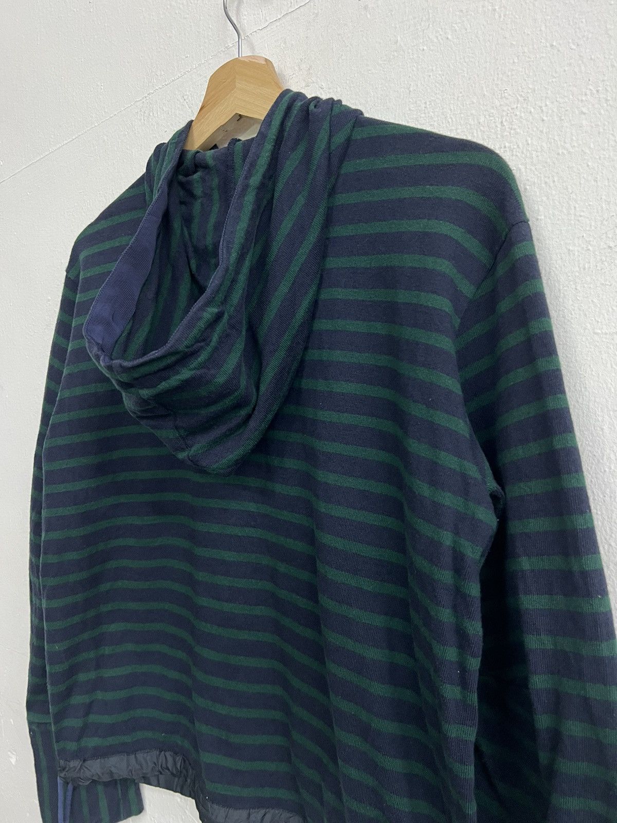 Sacai SACAI HALFZIP STRIPED HOODIE Size US M / EU 48-50 / 2 - 11 Thumbnail