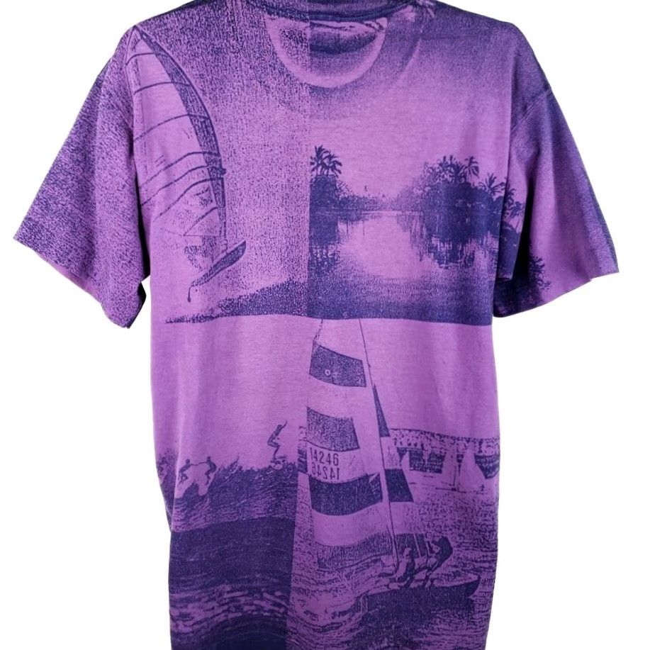 Vintage VINTAGE Beach Gear Surfer T Shirt Mens Size Large Purple 80s All Over Print Size US L / EU 52-54 / 3 - 5 Thumbnail