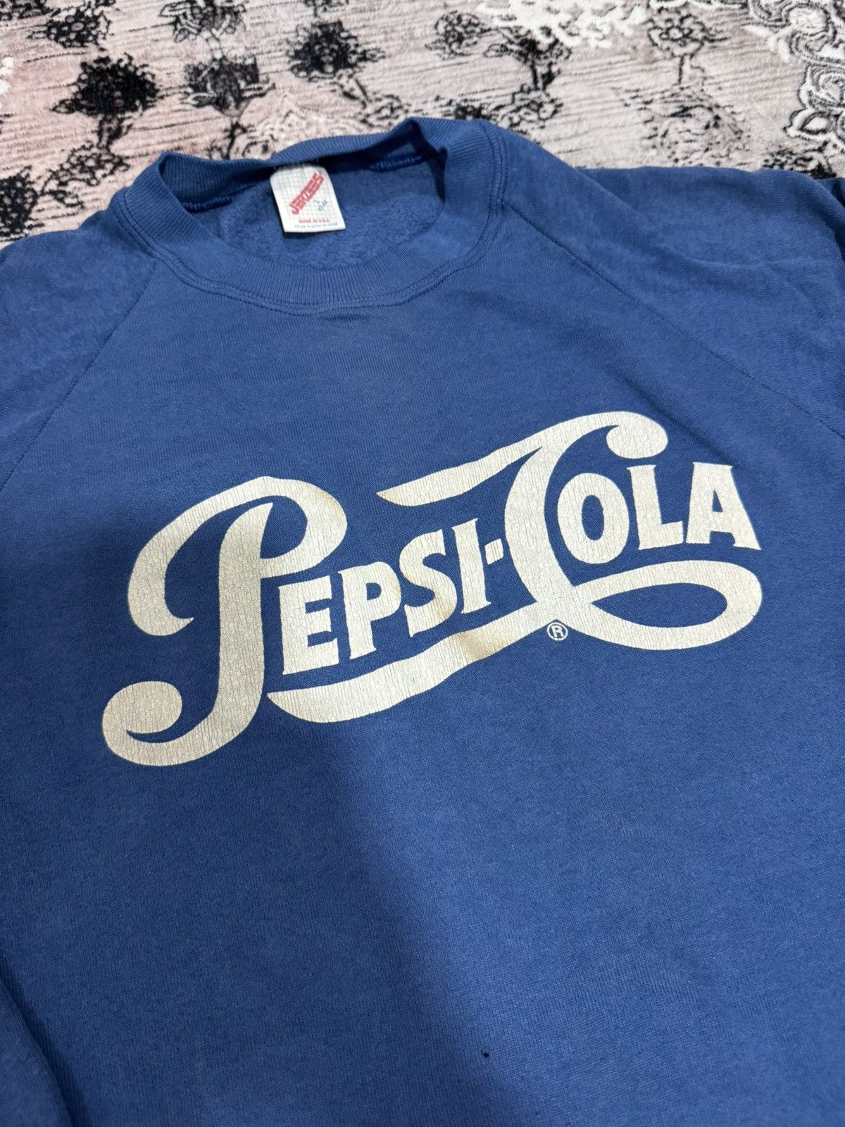 Vintage Vintage Pepsi-Cola Blue Sweatshirt Size US L / EU 52-54 / 3 - 3 Thumbnail