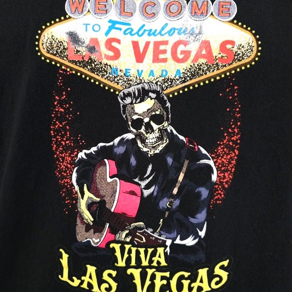 Vintage Viva Las Vegas T Shirt Mens Large Black Rockabilly Pin Up Travel Souvenir Size US L / EU 52-54 / 3 - 3 Thumbnail