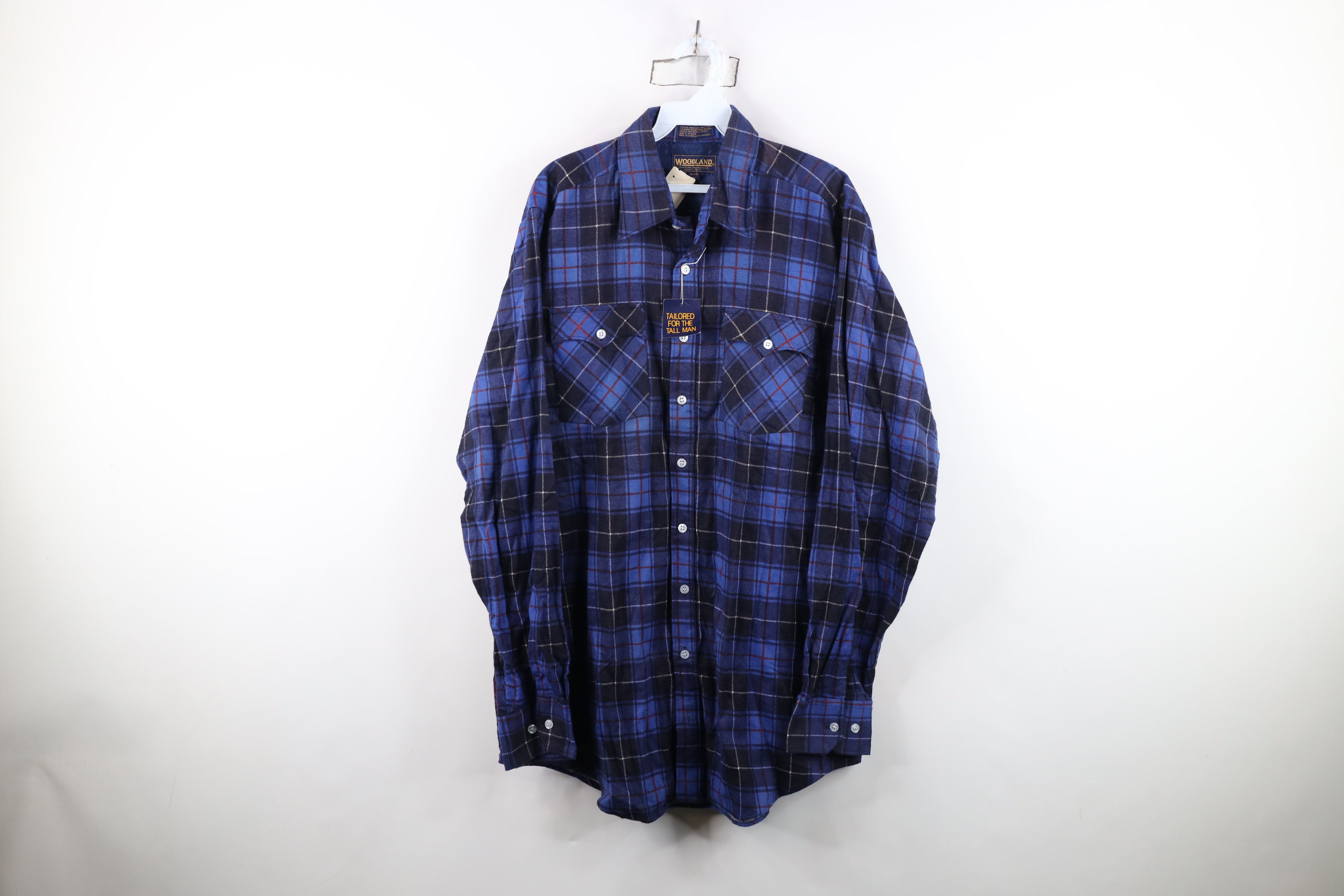 Vintage Deadstock Vintage 70s Streetwear Flannel Button Shirt Plaid Size US L / EU 52-54 / 3 - 1 Thumbnail
