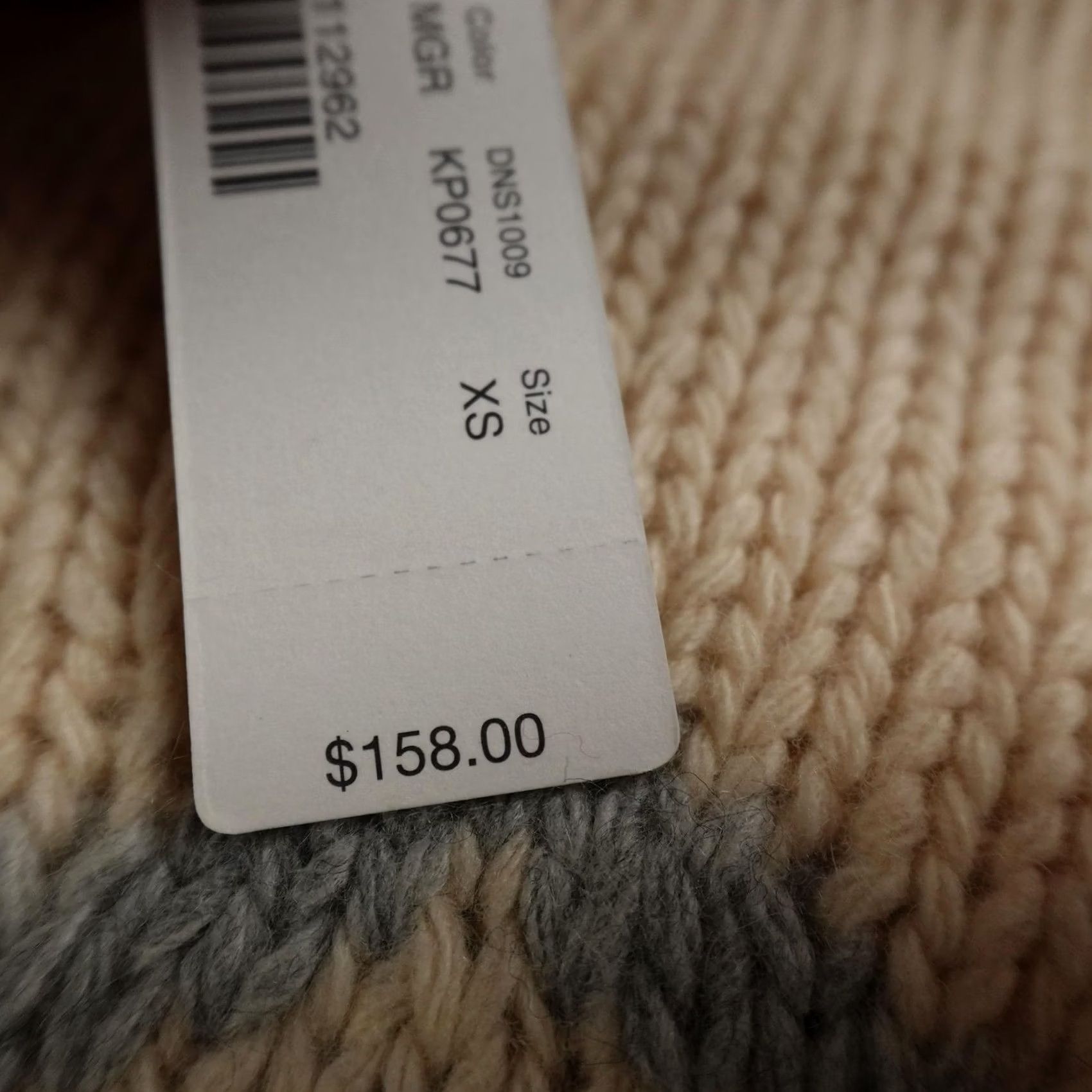 J.Crew J.CREW Sweater Women's XS Beige Geometric Wool Cashmere Tunic Pullover Crew Neck Long Sleeve Knit Heavyweight Vintage: No Size XS / US 0-2 / IT 36-38 - 5 Thumbnail