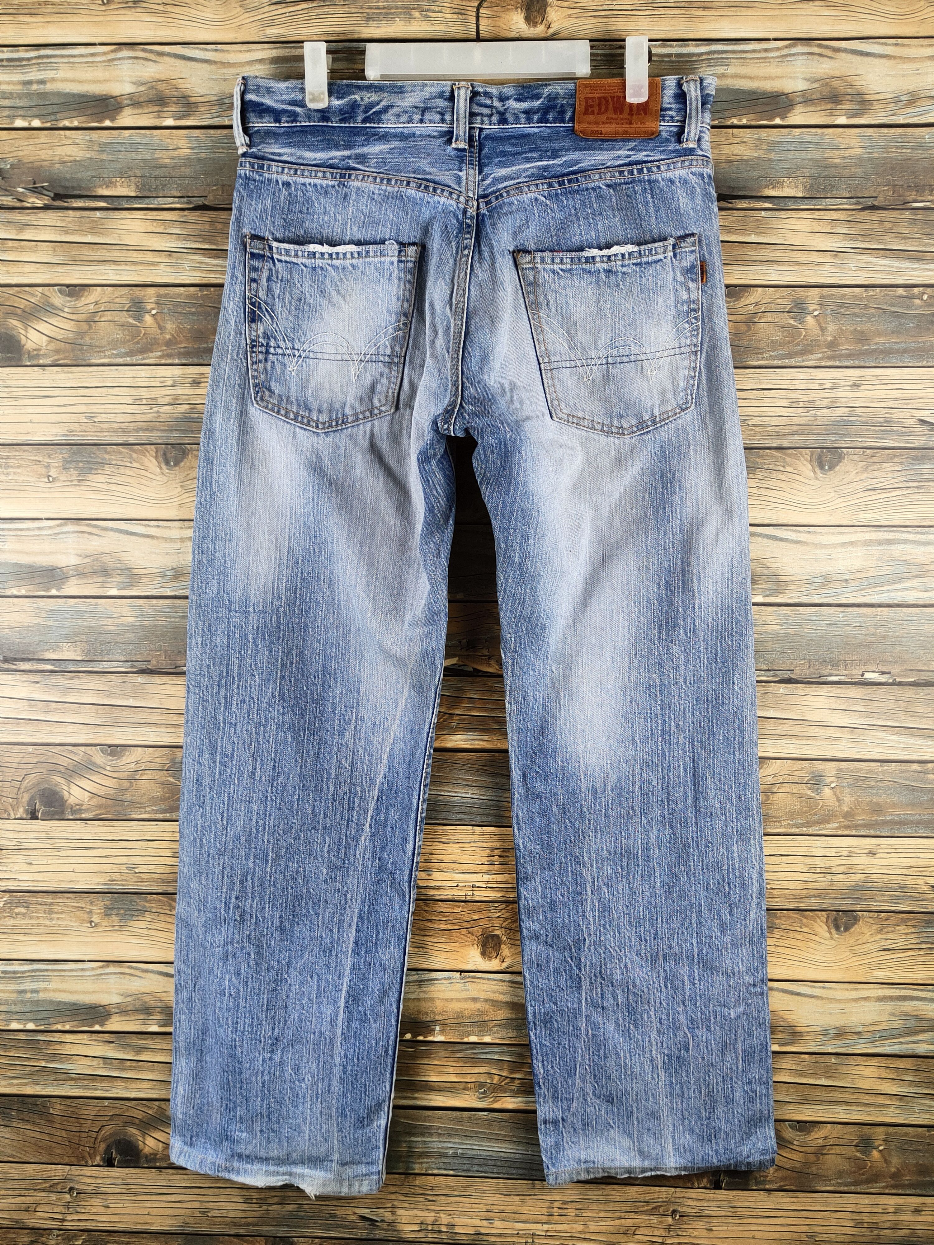 Edwin Edwin Blue Distressed Ripped Jeans #S2887 Size US 33 - 7 Thumbnail