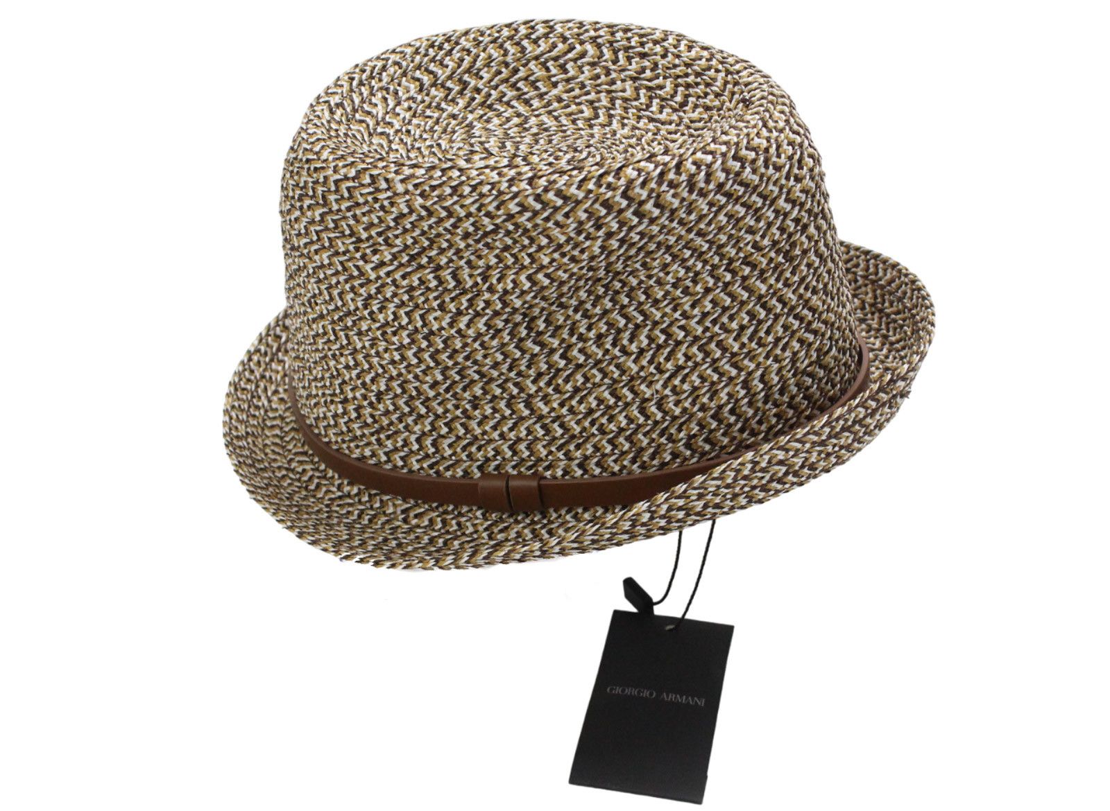 Giorgio Armani GIORGIO ARMANI Hat Mens 57 CM Lamb Leather Details Braided Size ONE SIZE - 1 Thumbnail