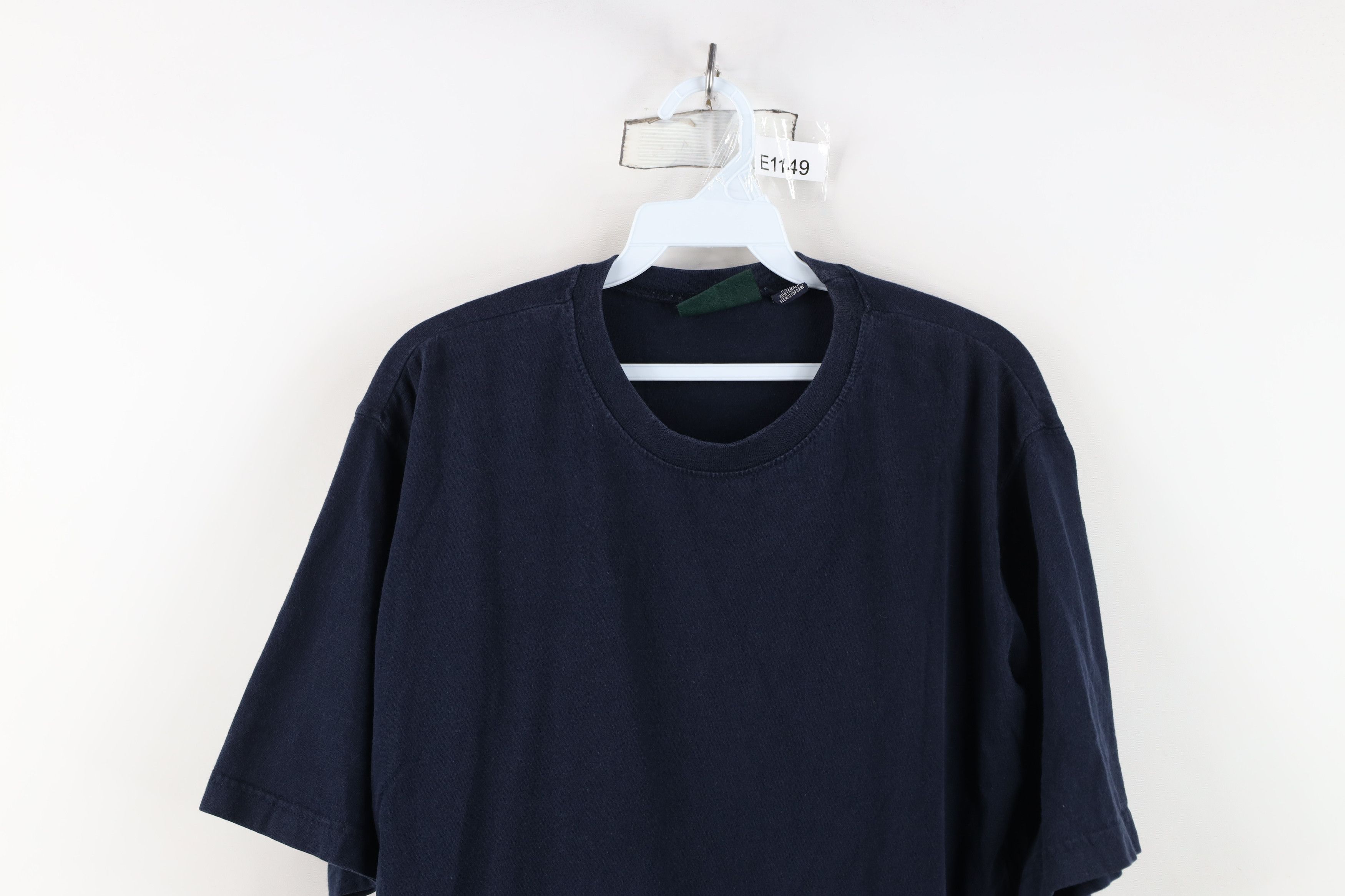 Vintage Vintage 90s Streetwear Heavyweight Cotton T-Shirt Blue Size US L / EU 52-54 / 3 - 2 Thumbnail