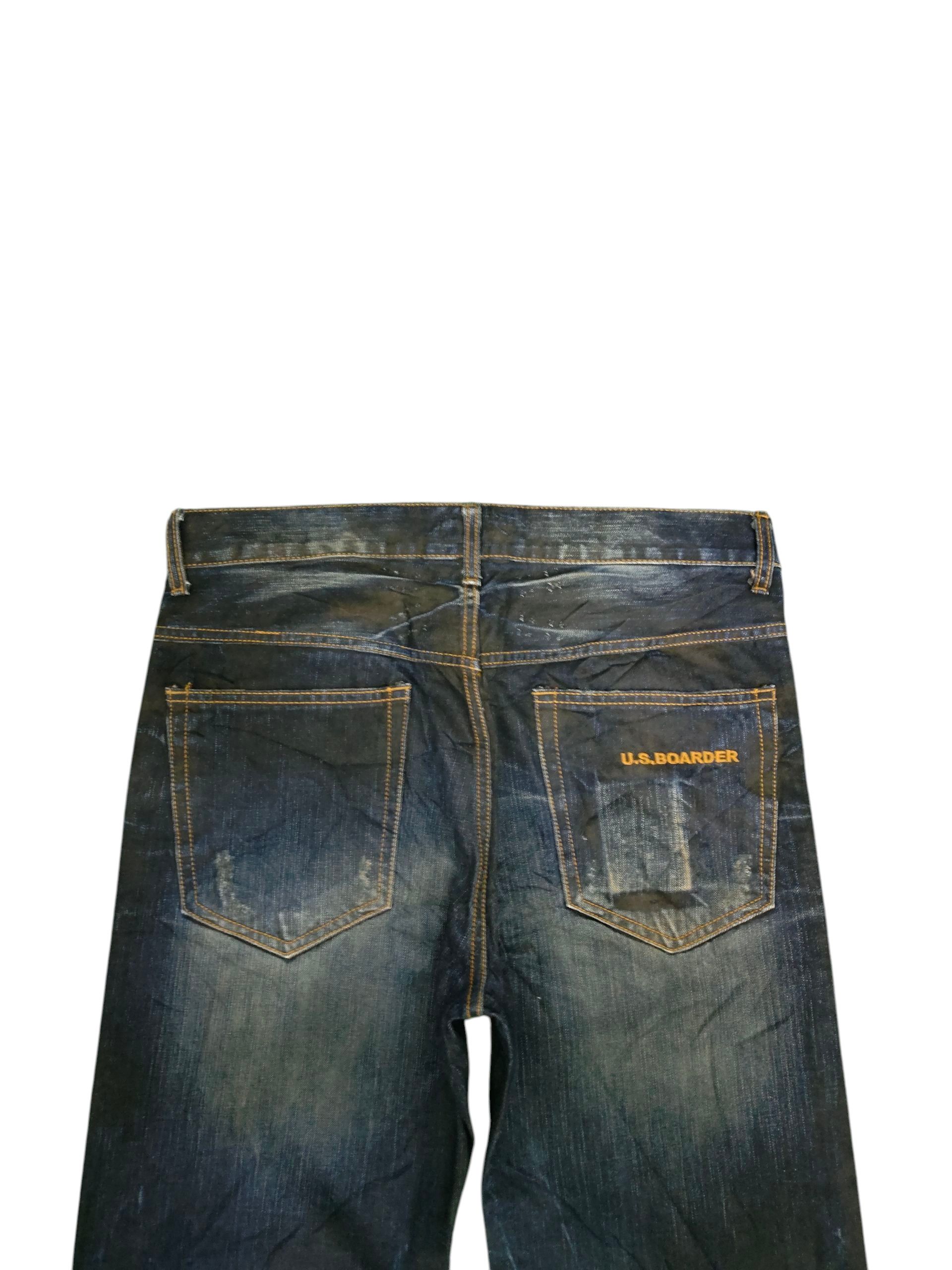 Number (N)ine × Undercover Vintage Boarder Japan Waxed Clawmark Distress Jeans Size US 34 / EU 50 - 9 Thumbnail