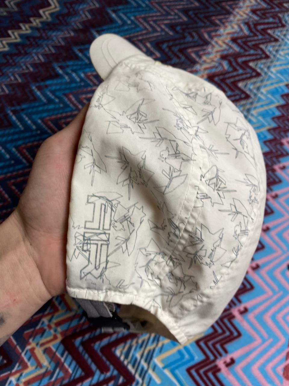 Nike Hats white print Vintage big logo Nike Cap Y2K streetwear Size ONE SIZE - 11 Thumbnail