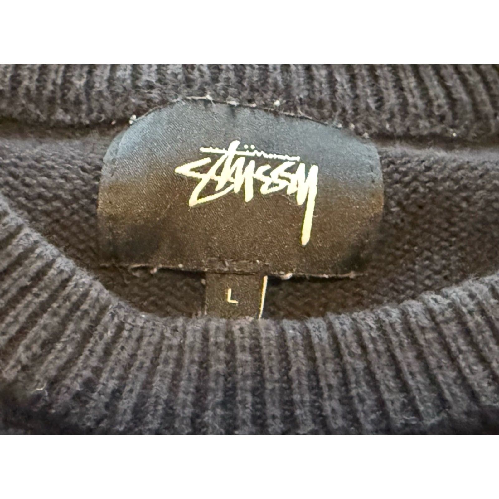Vintage Stussy Sweater Unisex Adults Crew Neck Pullover Wool Polyester Black Size L Size US L / EU 52-54 / 3 - 3 Thumbnail
