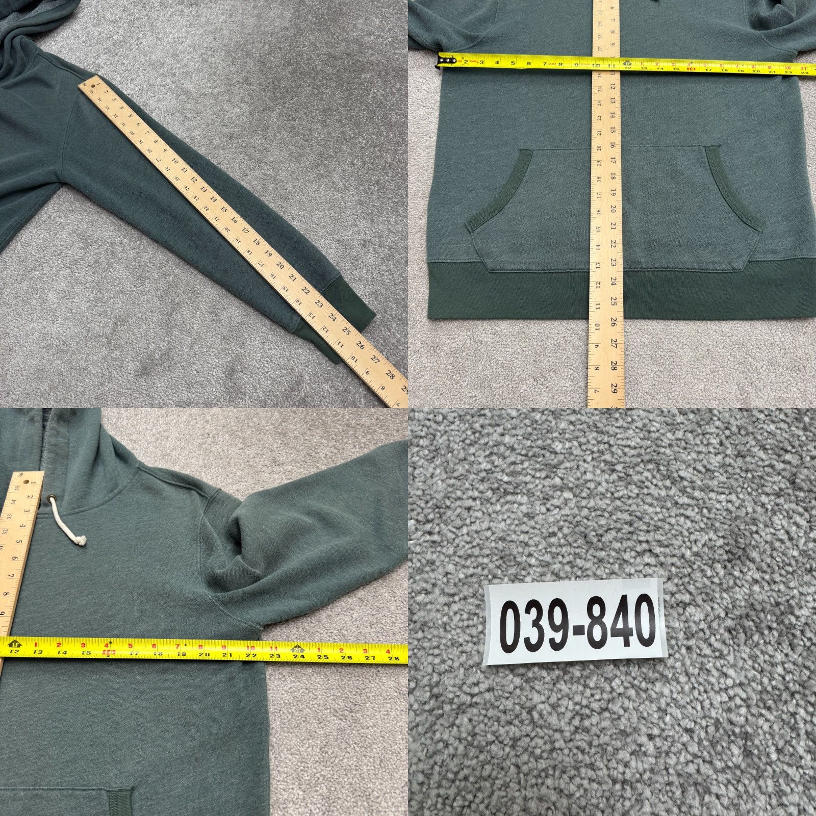 J.Crew J.Crew Hoodie Mens L Green Fleece Pullover Sweatshirt Cotton Polyester Size US L / EU 52-54 / 3 - 8 Thumbnail