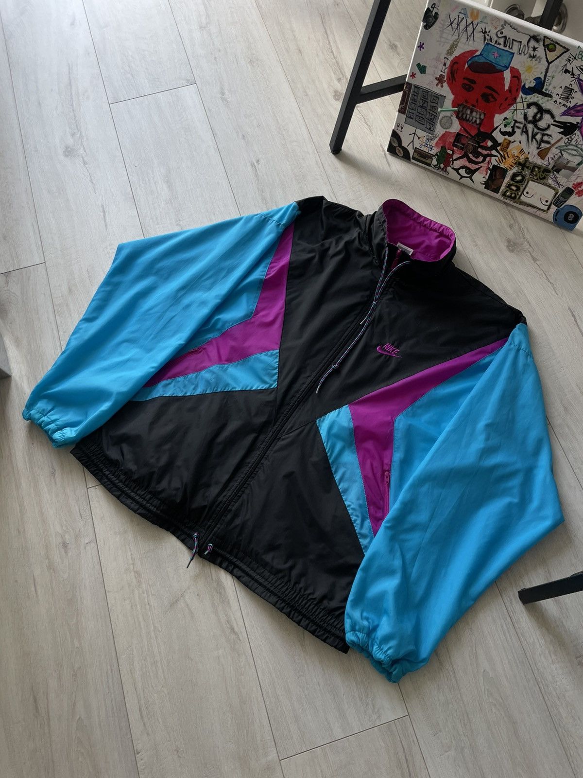 Nike Vintage 80's Nike Windbreaker Jacket Y2K Size US M / EU 48-50 / 2 - 2 Thumbnail
