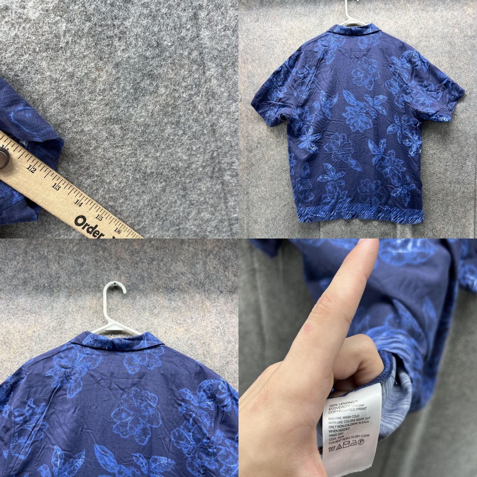 Tommy Bahama VINTAGE Tommy Bahama Shirt Men Large Blue Floral Button-Down Casual Preppy Short Sleeve World of Silk Cleans at Home Button-Up Midcentury Size US L / EU 52-54 / 3 - 8 Thumbnail