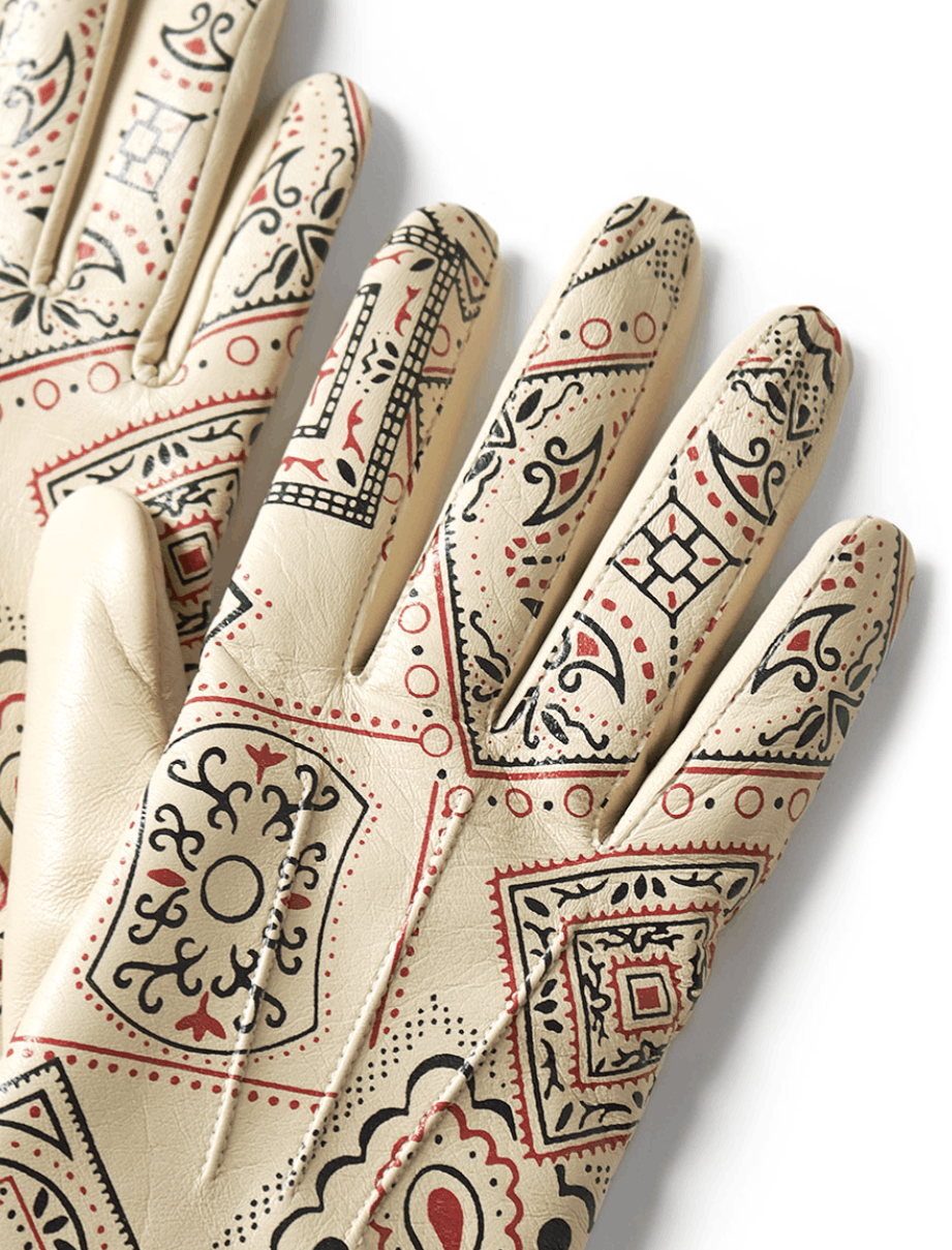 Kapital Leather COOKIE bandana glove Size ONE SIZE - 4 Thumbnail