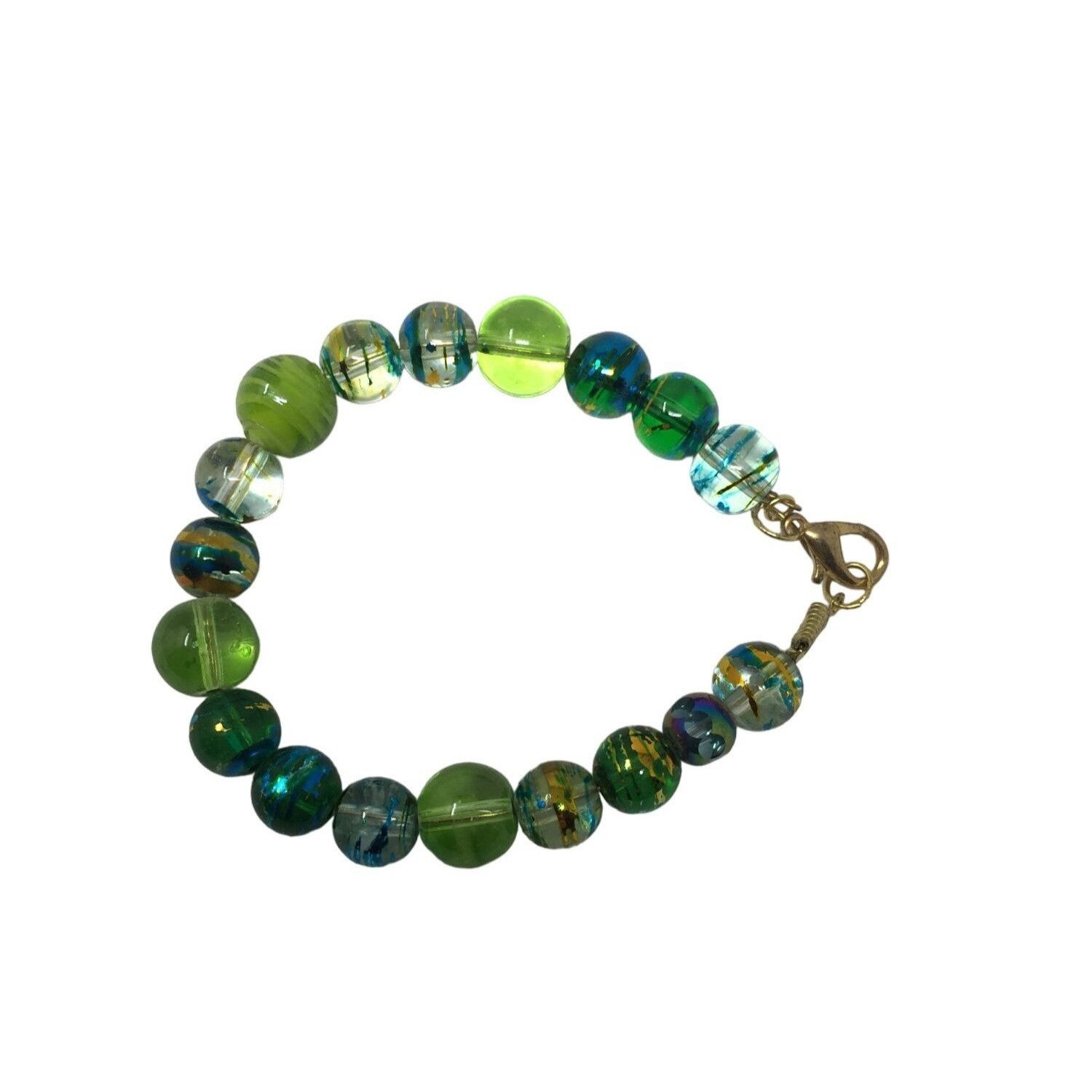 Other Women's Blue/Green Beaded Bracelet with Clasp Size ONE SIZE - 2 Thumbnail
