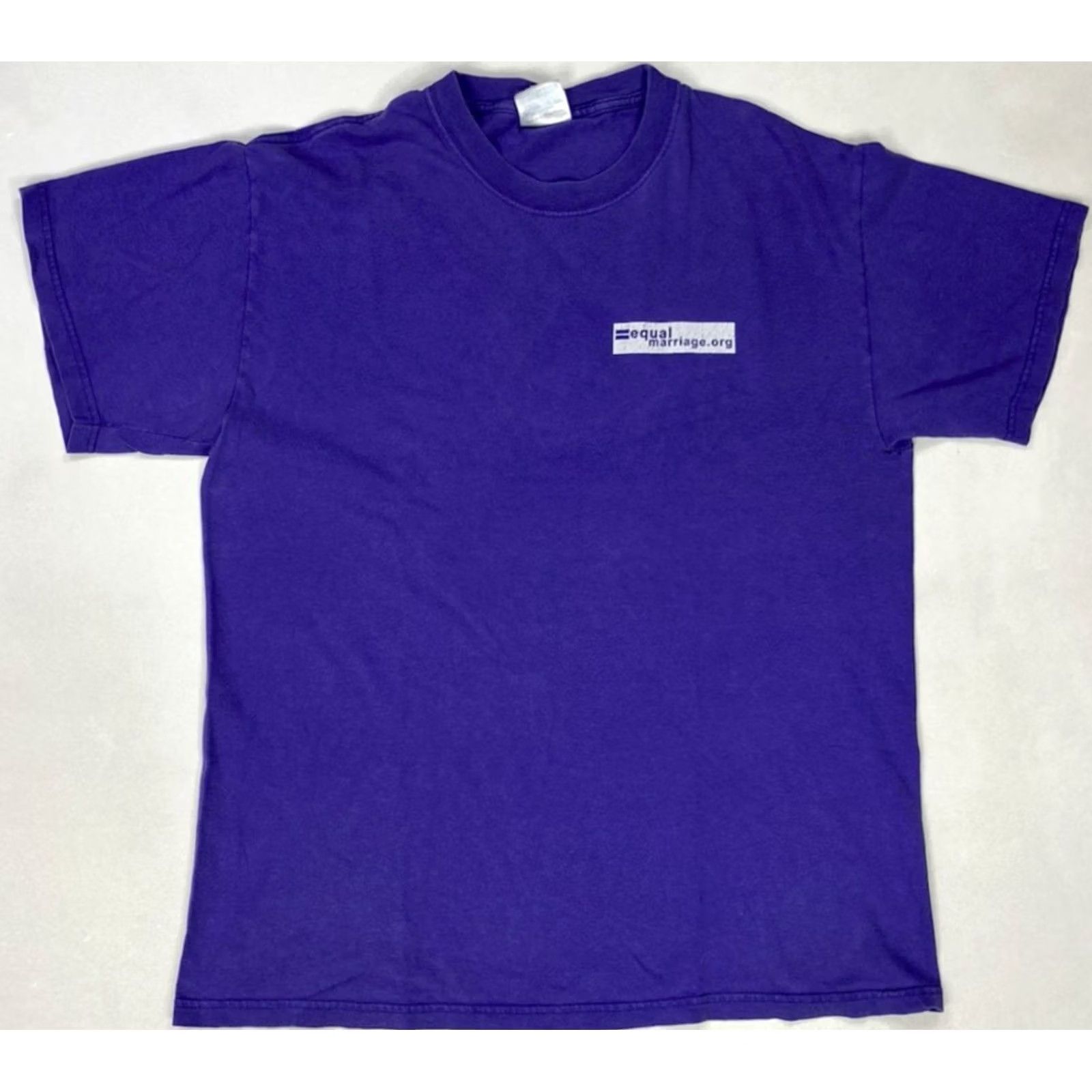 Hanes VINTAGE Hanes T-Shirt Graphic Print Logo Equal Marriage Men Medium Purple Short Sleeve Size US M / EU 48-50 / 2 - 3 Thumbnail