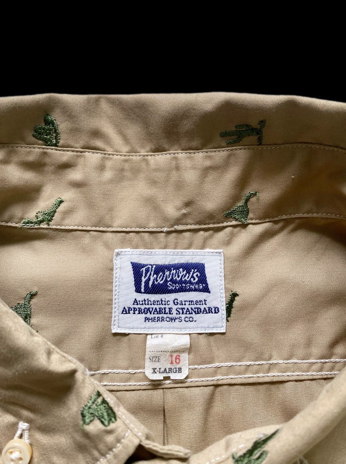 Pherrow's Vintage Pherrow’s Khaki Western-Americana Embroidered Shirt Size US M / EU 48-50 / 2 - 3 Thumbnail