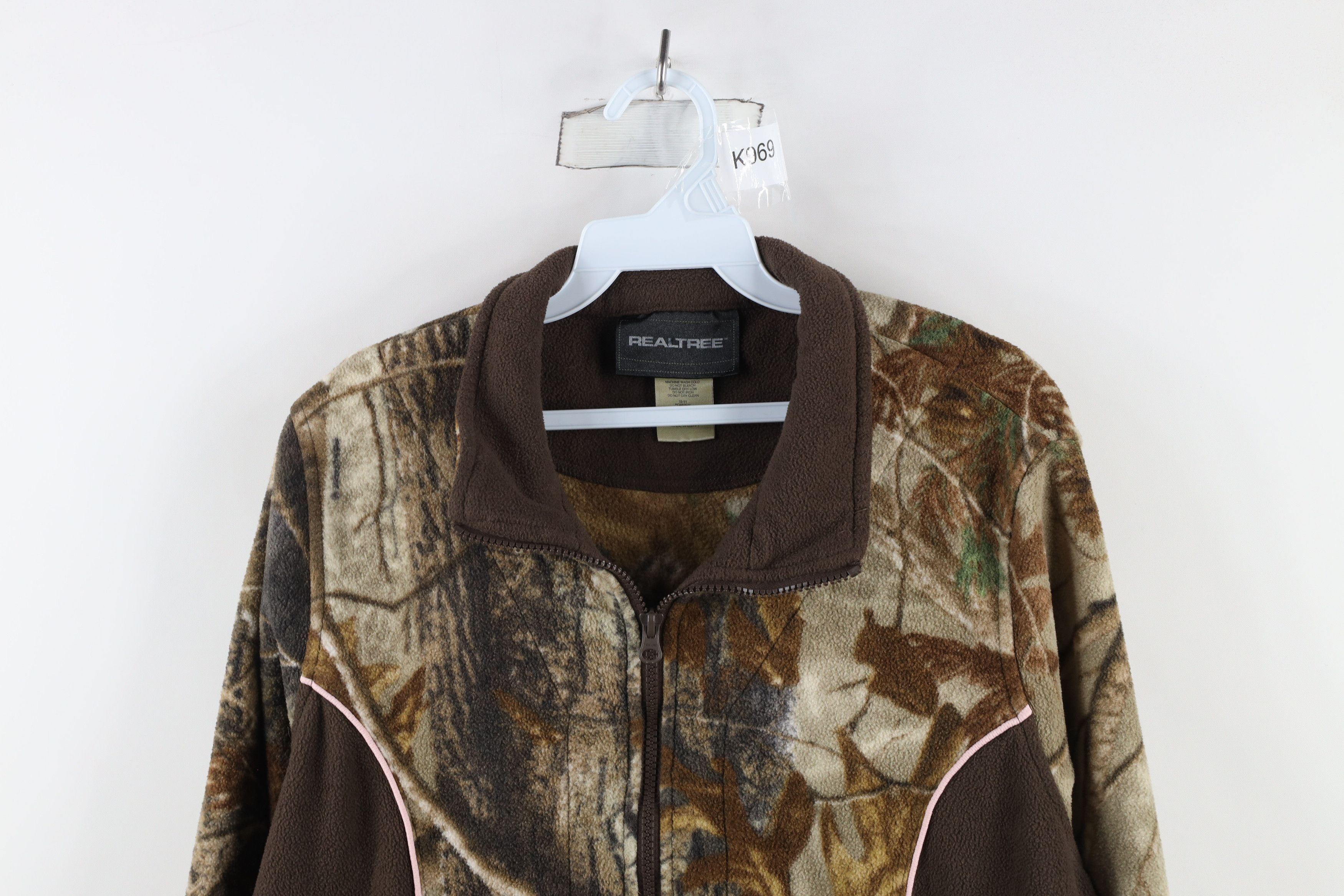 Vintage Vintage Womens Camouflage Half Zip Fleece Pullover Sweater Size L / US 10 / IT 46 - 2 Thumbnail