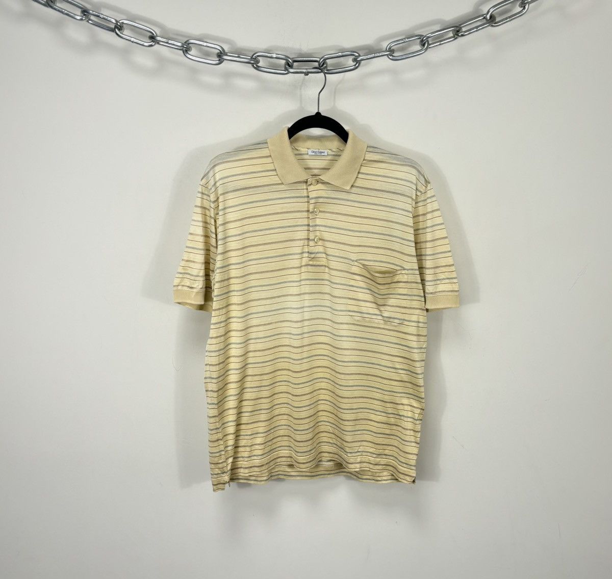 Gran Sasso Gran Sasso Men’s Italian Luxury Classic Striped Polo Shirt Size US L / EU 52-54 / 3 - 1 Thumbnail