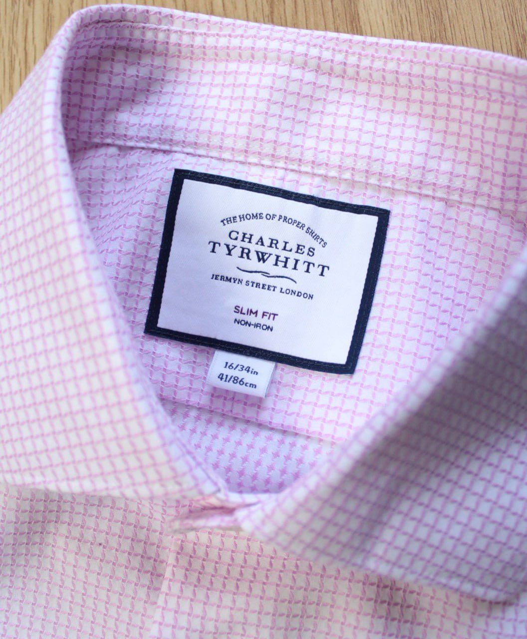 Charles Tyrwhitt 🔥 Charles Tyrwhitt Check Pink Button Up Long Sleeve Shirt Size US XL / EU 56 / 4 - 3 Thumbnail