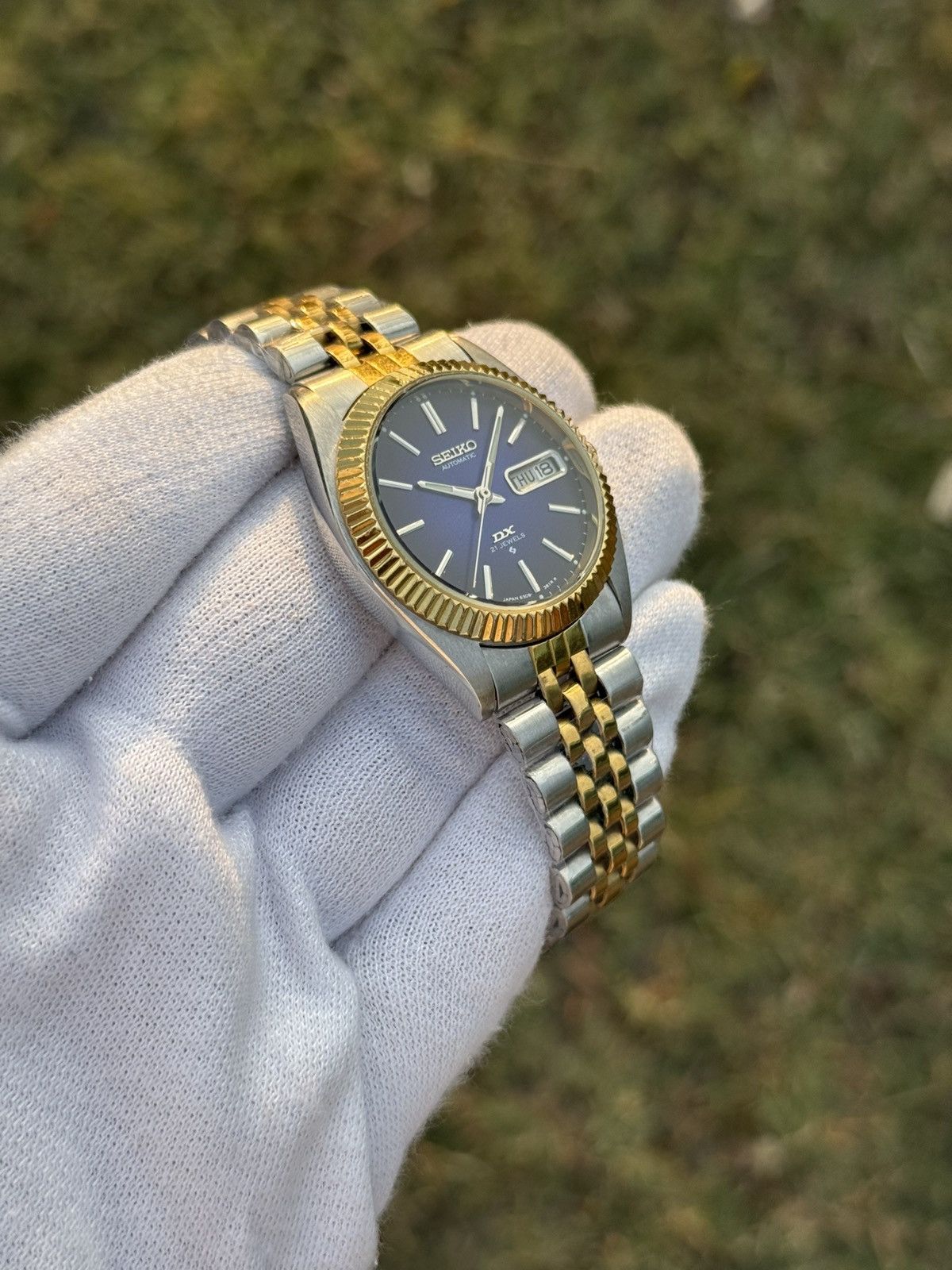 Seiko Seiko 5 DX Fluted Bezel Automatic 6309 Japanese mens Watch Size 36 - 4 Thumbnail