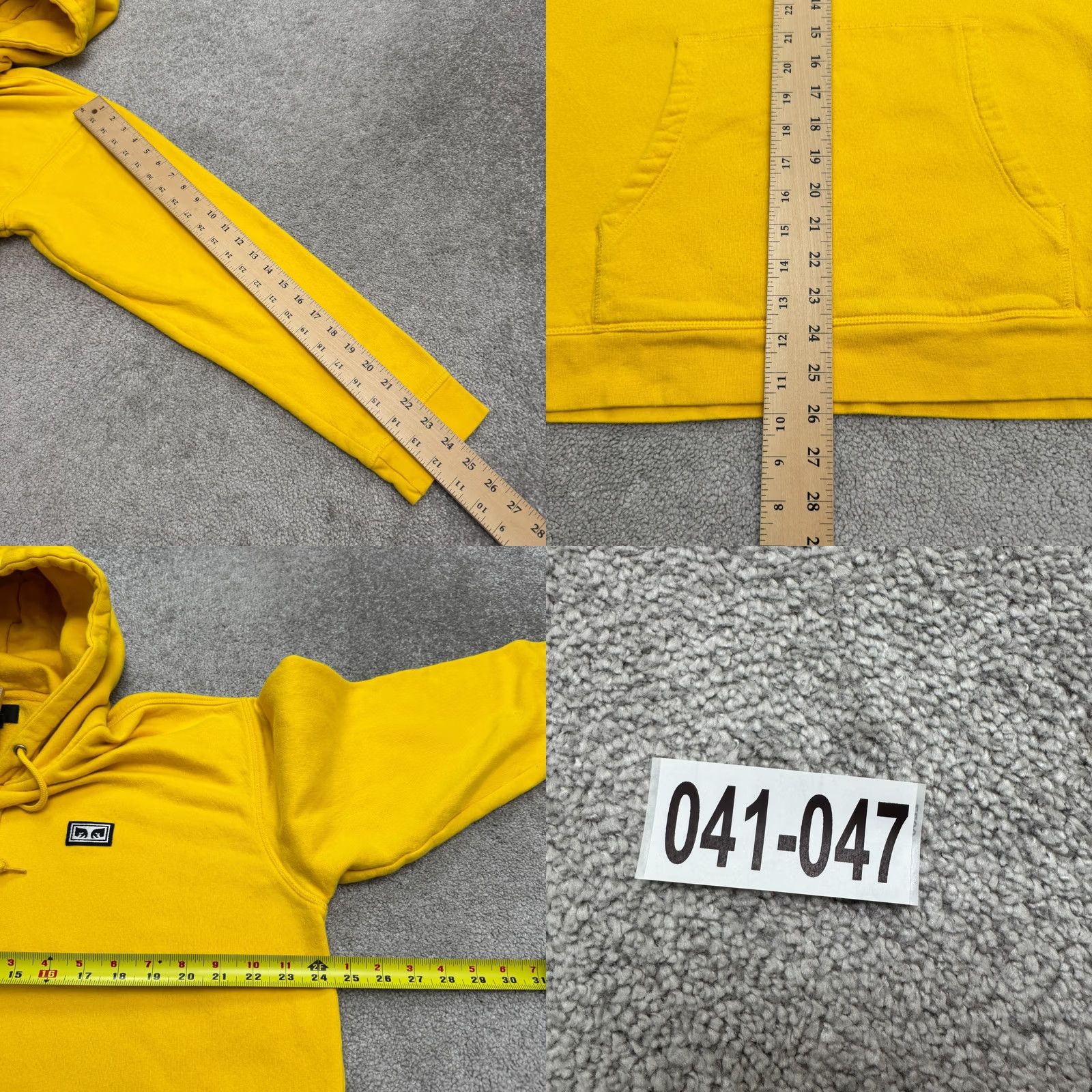 Obey Obey Worldwide Pullover Hoodie Sweatshirt Unisex Large Yellow Fleece Streetwear Size L / US 10 / IT 46 - 9 Thumbnail