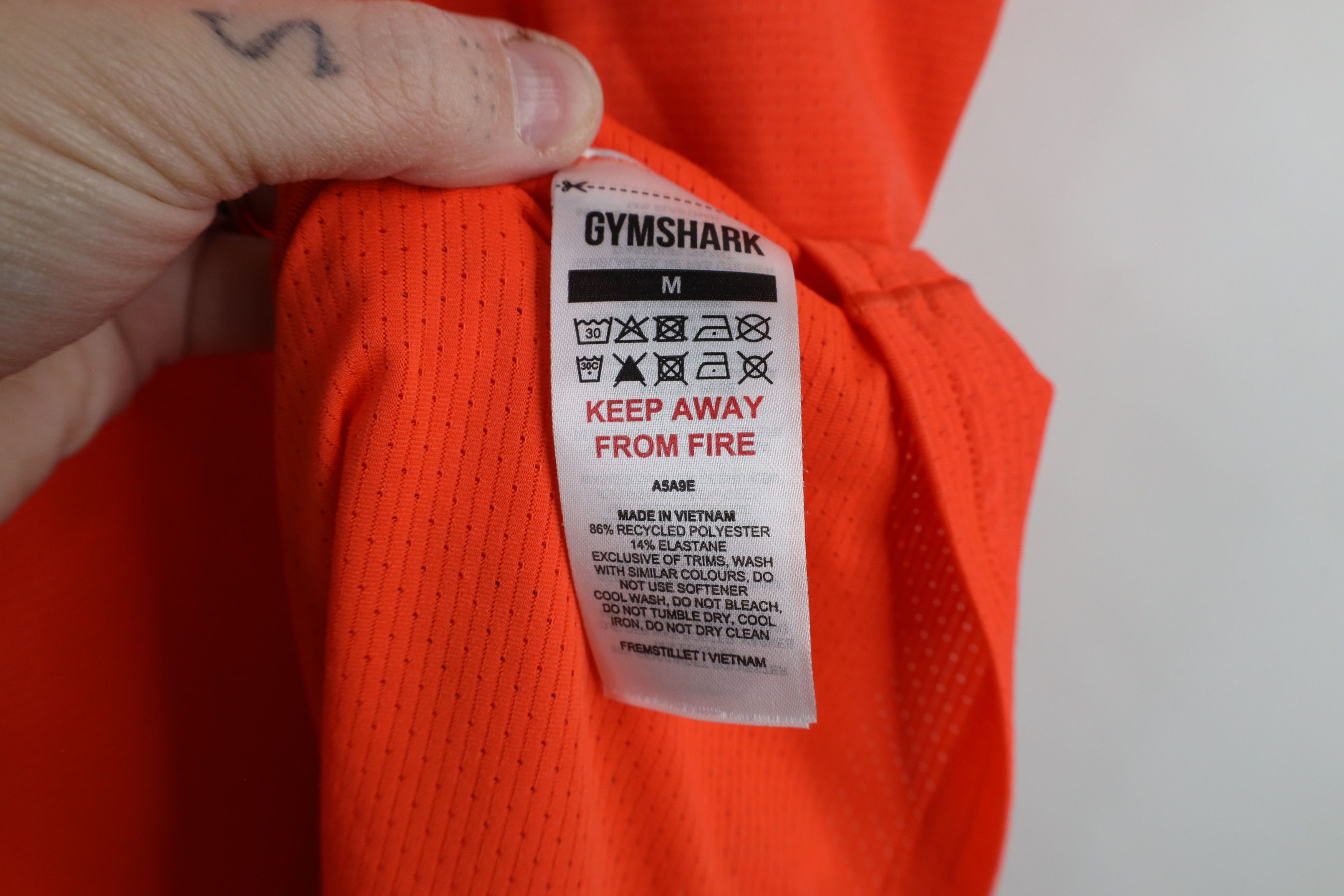 Gymshark × Vintage Gymshark Vented Knit Speed Running Gym T-Shirt Orange Size US M / EU 48-50 / 2 - 7 Thumbnail