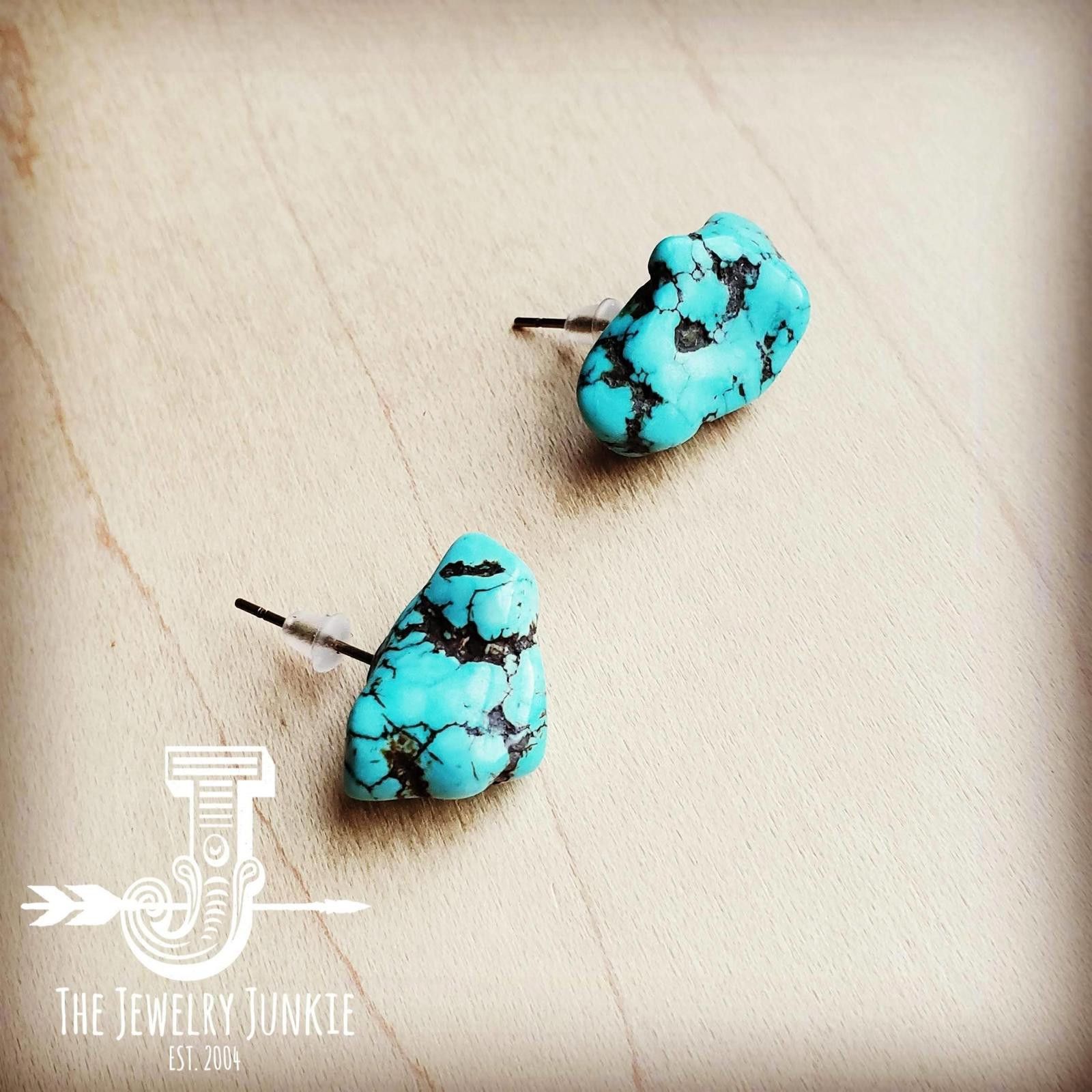Other Blue Turquoise Beaded Stud Earrings Size ONE SIZE - 3 Thumbnail