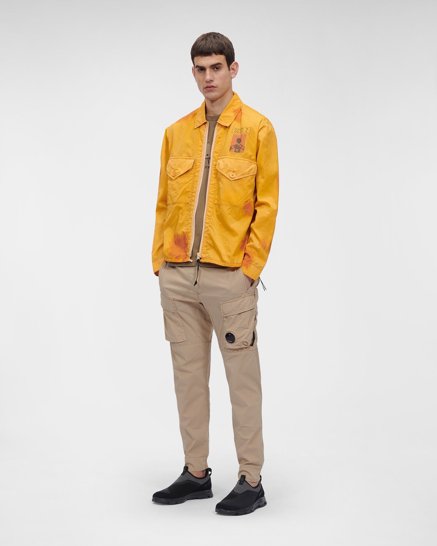 C.P. Company o1y1224 Logo Zipped Hooded Jacket in Marigold Size US M / EU 48-50 / 2 - 3 Thumbnail