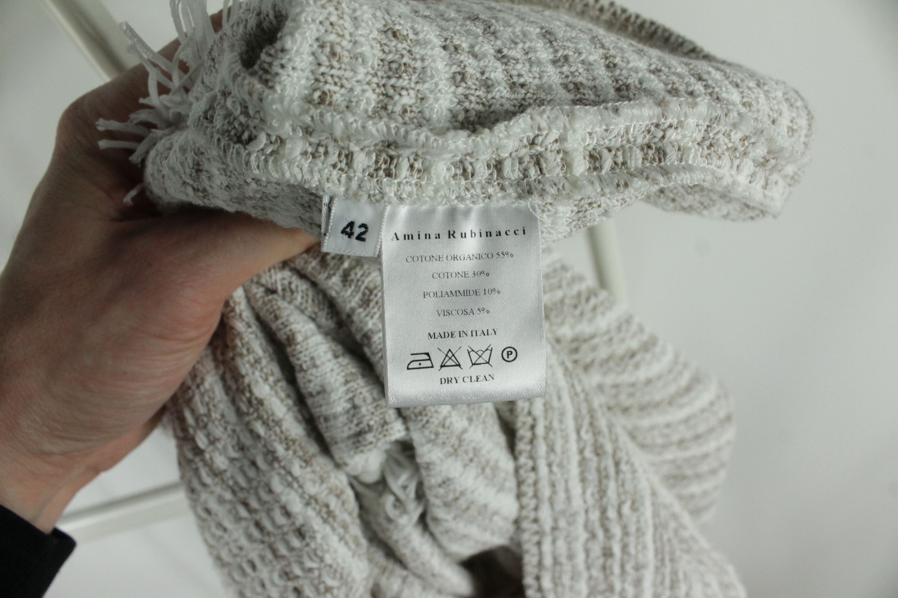 Amina Rubinacci Amina Rubinacci Knit Cotton Blend Cardigan Sweater Size M / US 6-8 / IT 42-44 - 7 Thumbnail
