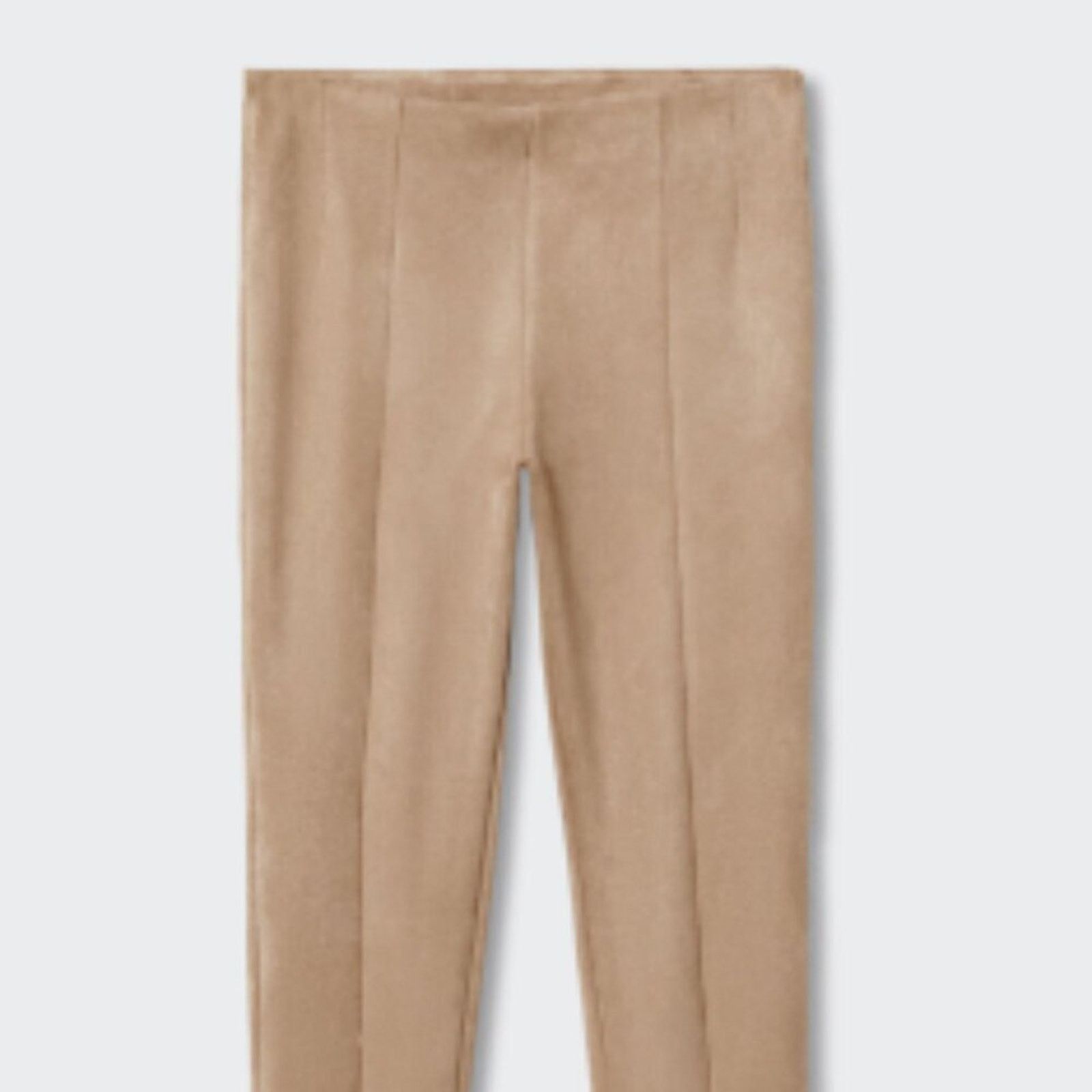Mango Mango Suede Leggings Beige Tan Pants NWT Extra Large XL Size 36" / US 14 / IT 50 - 8 Thumbnail