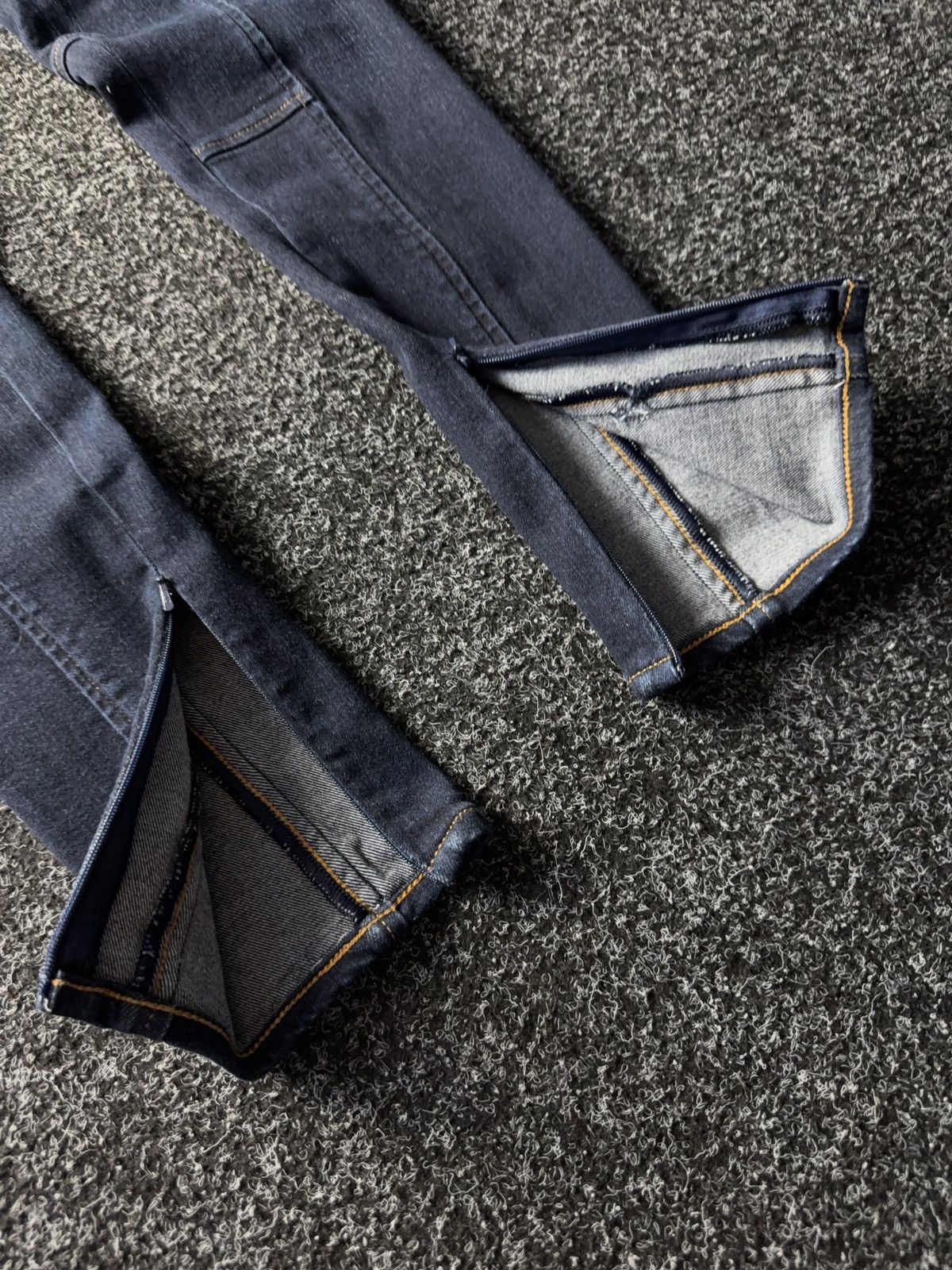 Polo Ralph Lauren × Vintage Ralph Lauren Moto Panel Leggings Jeans Stretch Zip Hem Size 27" / US 4 / IT 40 - 4 Thumbnail