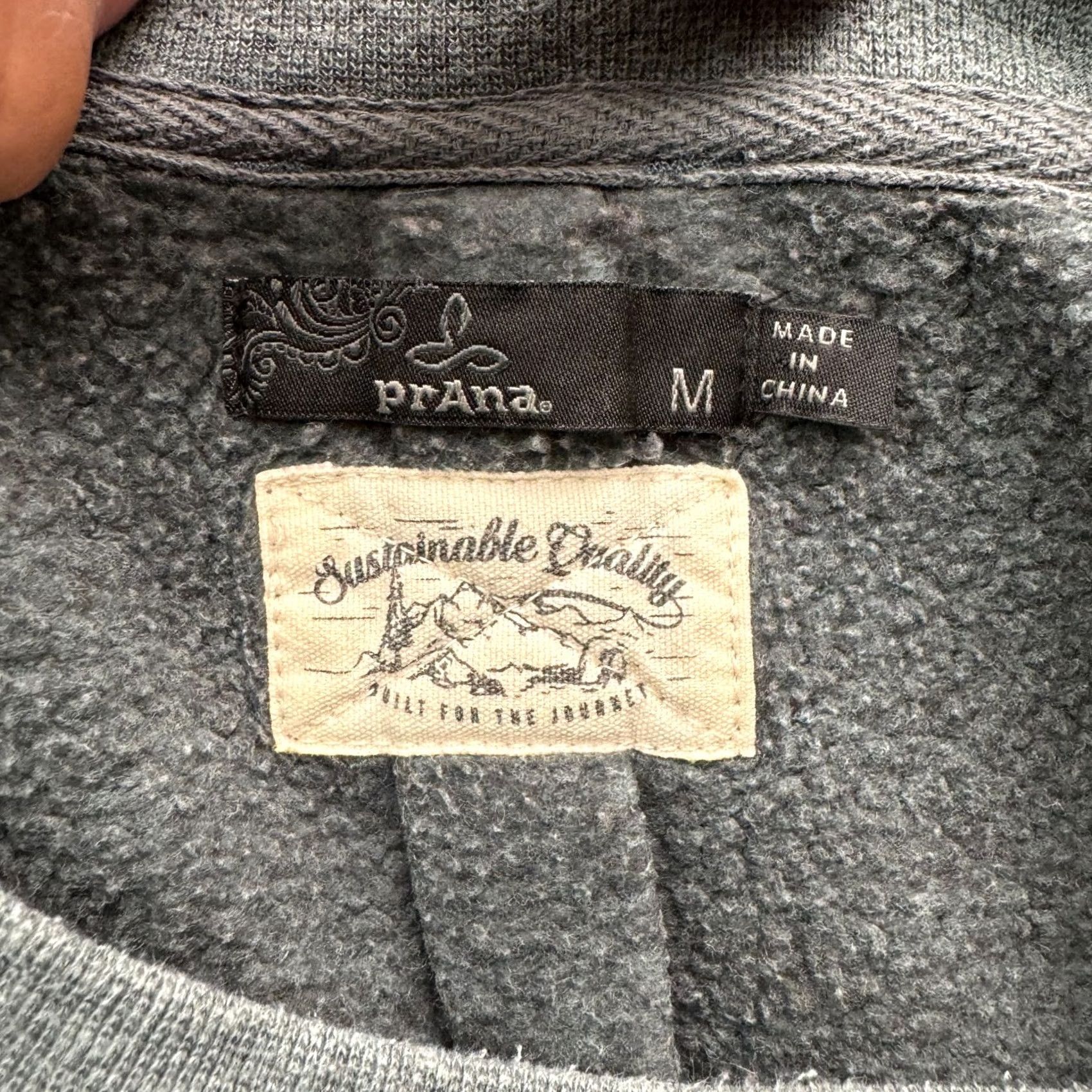 Prana VINTAGE PrAna Medium Blue Hemp Blend Sweater Sweatshirt Outdoors Cozy Sustainable Mens M Crew Neck Pullover Blue Hemp Sweater M Mens Size US M / EU 48-50 / 2 - 6 Thumbnail