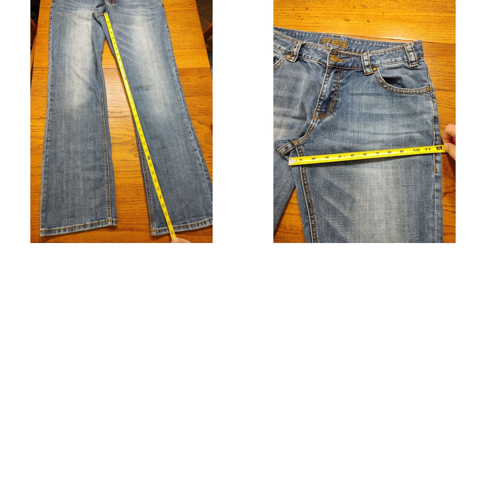 Denime Rock & Roll Cowgirl Blue Denim Boyfriend Jeans Womens Size 30 33 Inseam Western Classic Rock Cowboy Southwestern Size 30" / US 8 / IT 44 - 9 Thumbnail