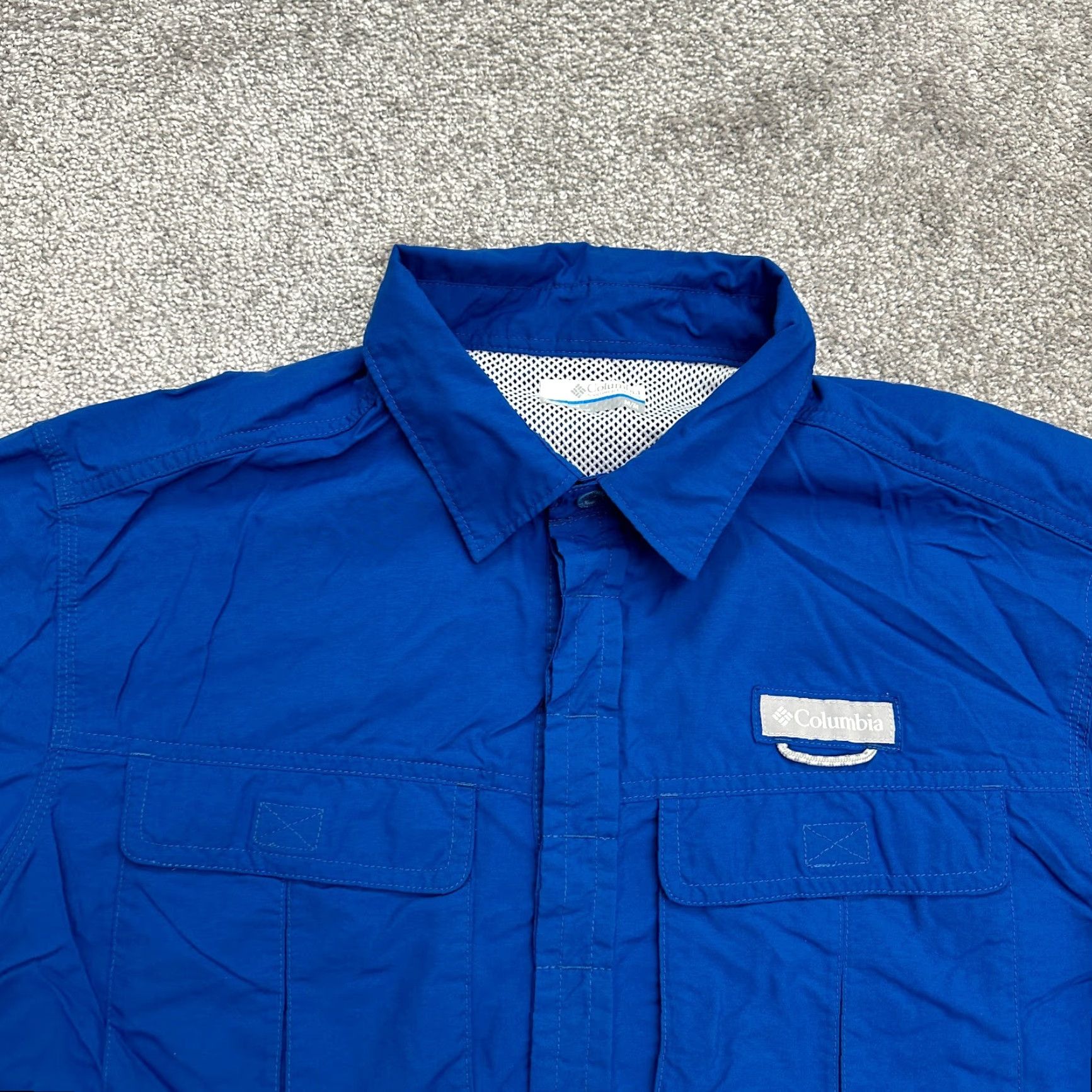 Vintage Columbia Omni Shield Cascade Explorer Shirt Mens Medium Blue Short Sleeve Size US M / EU 48-50 / 2 - 3 Thumbnail