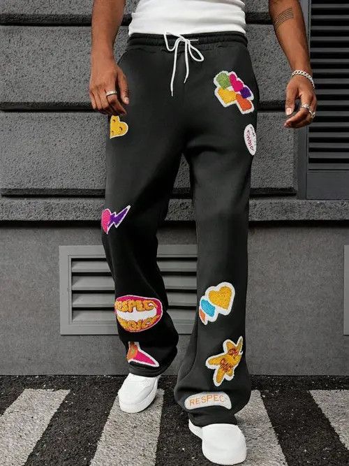 Japanese Brand Multi-Graphic Letter 3D Sweatpants drip Size US 30 / EU 46 - 4 Thumbnail