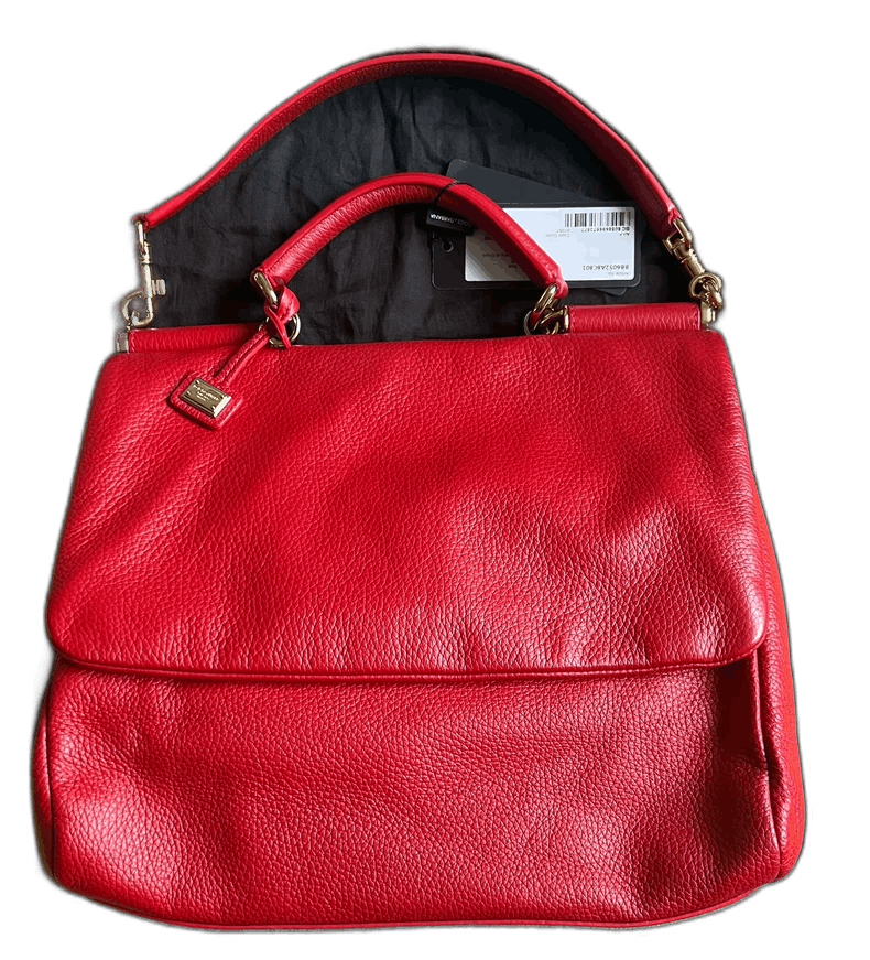 Dolce & Gabbana Dolce & Gabbana Red Leather Handbag Size ONE SIZE - 1 Thumbnail
