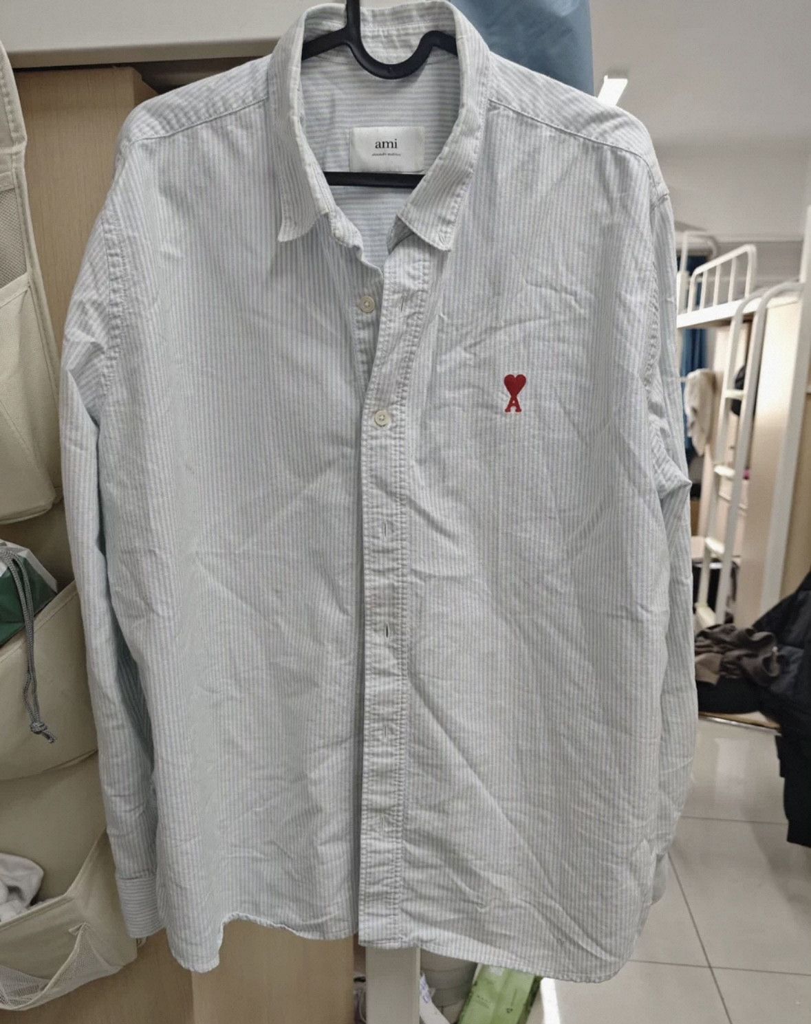AMI Fresh Striped Long Sleeve Shirt for Men Size US L / EU 52-54 / 3 - 1 Thumbnail