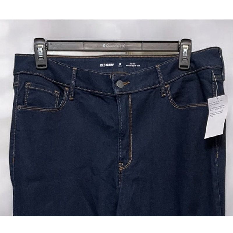 Old Navy Old Navy Blue Jeans Kicker Boot Cut Sz 16 Long NWT Stretchy Size 38" / US 16 / IT 52 - 5 Thumbnail