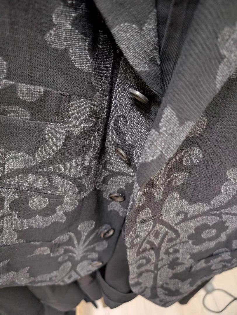 Yohji Yamamoto Yohji Yamamoto Pour Homme 24SS Jacquard Vest K11 Size US L / EU 52-54 / 3 - 4 Thumbnail