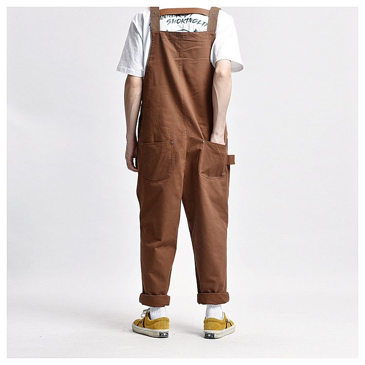 Japanese Brand Men's Street Washed Vintage Loose Multi-Pocket Overalls Size US 32 / EU 48 - 5 Thumbnail