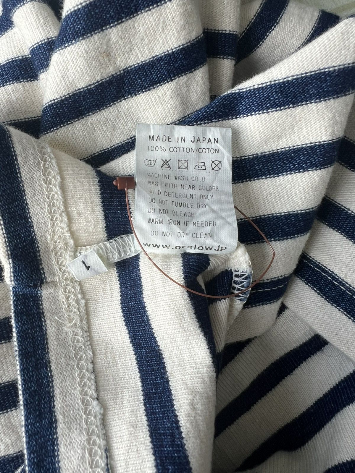 Orslow Orslow Japan Indigo Dyed Rockabilly Striped Pocket Tee Shirt Size US S / EU 44-46 / 1 - 6 Thumbnail