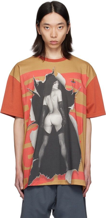 Vivienne Westwood Vivienne Westwood Tan Propaganda Oversized T-Shirt Size US M / EU 48-50 / 2 - 7 Thumbnail