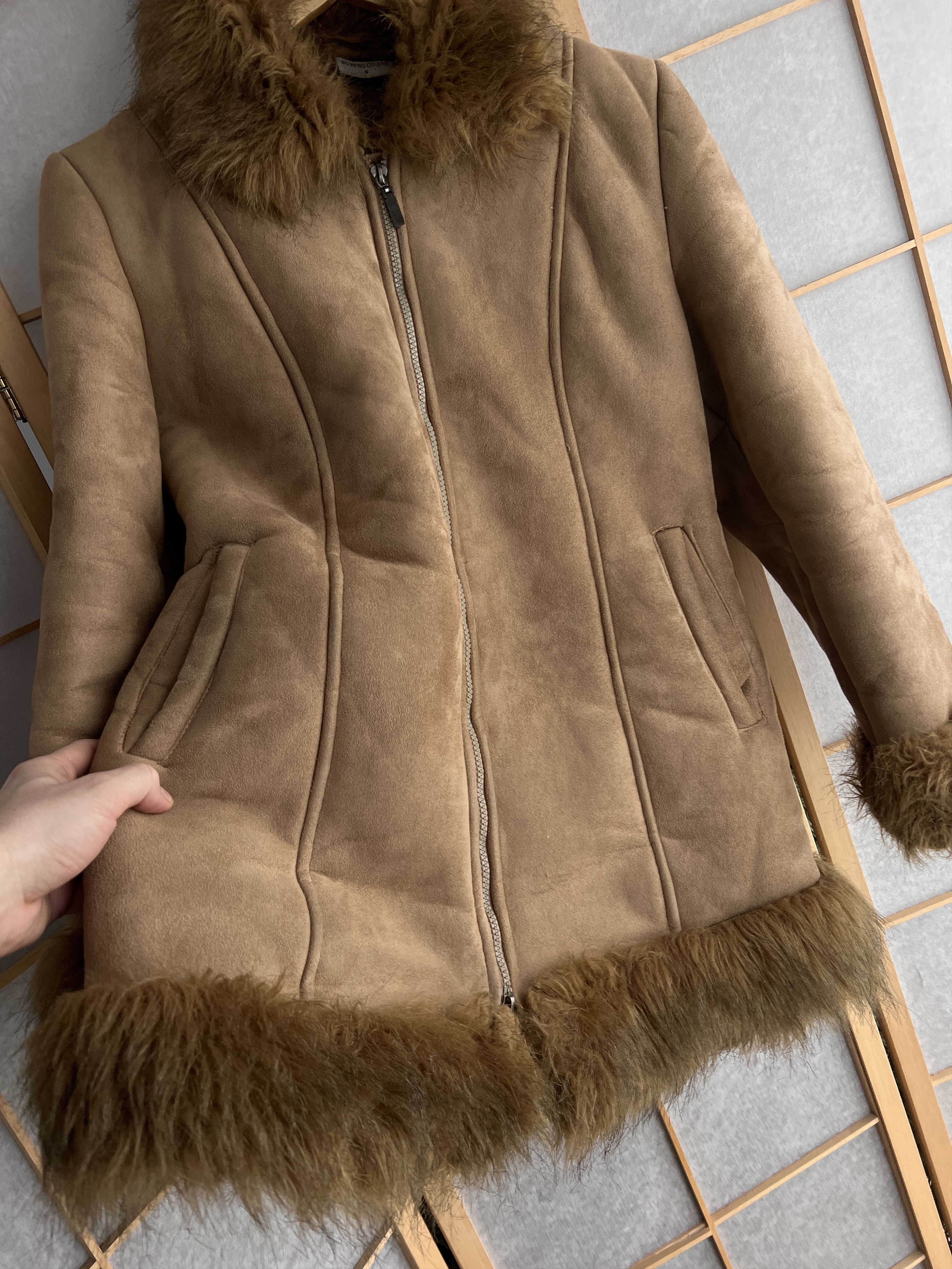 Hysteric Glamour Crazy vintage 00s shearling coat lamb fur jacket micro suede Size S / US 4 / IT 40 - 4 Thumbnail